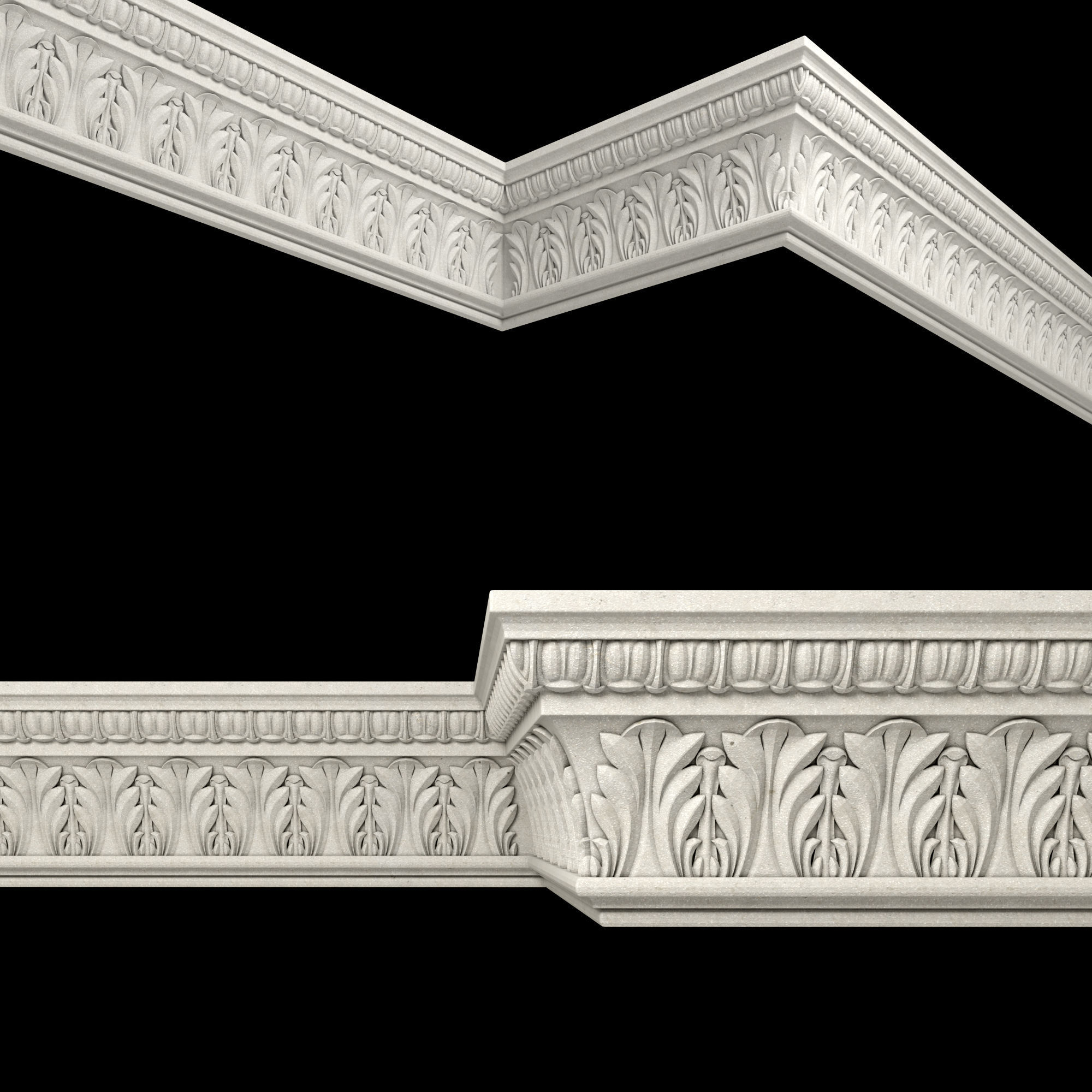 Decor molding 12 Low-poly 3D model