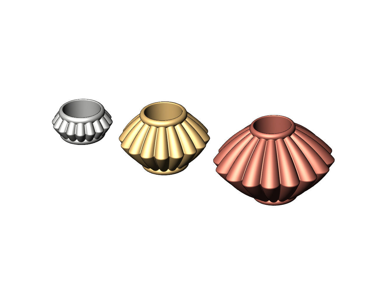 Corrugated Saucer Beads and Charms