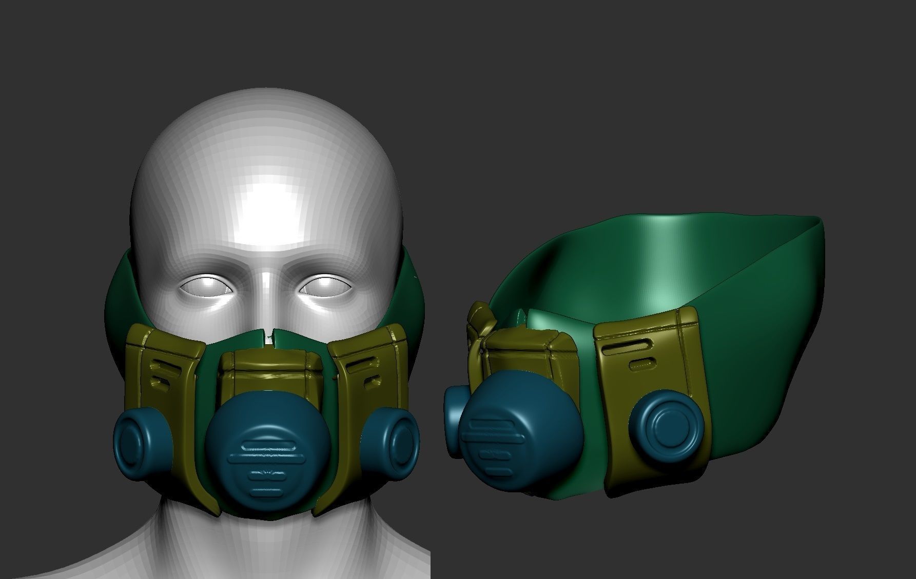 helmet high poly sculpt 3d printable