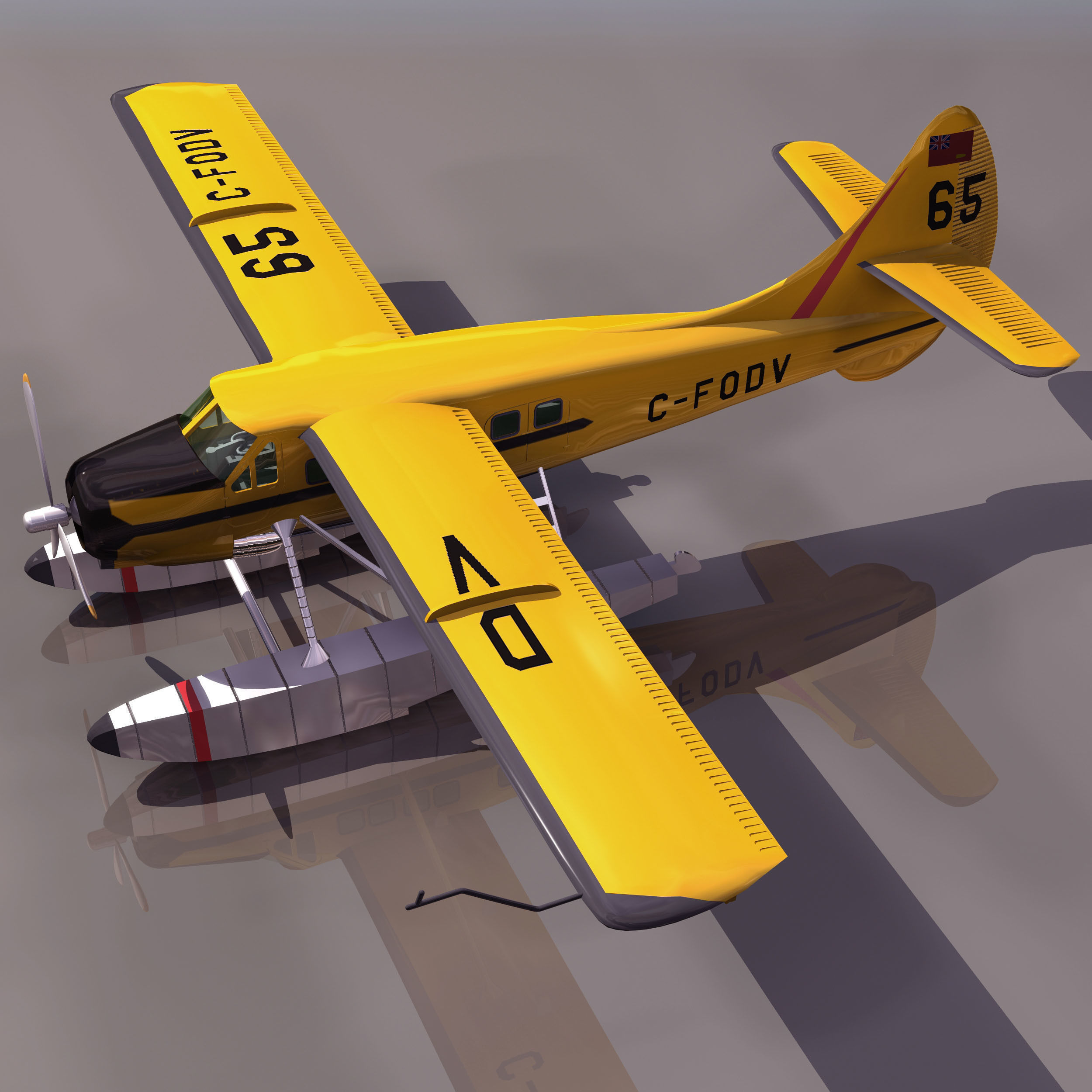 Havilland Canada DHC-3 Otter 3d model rigged | CGTrader