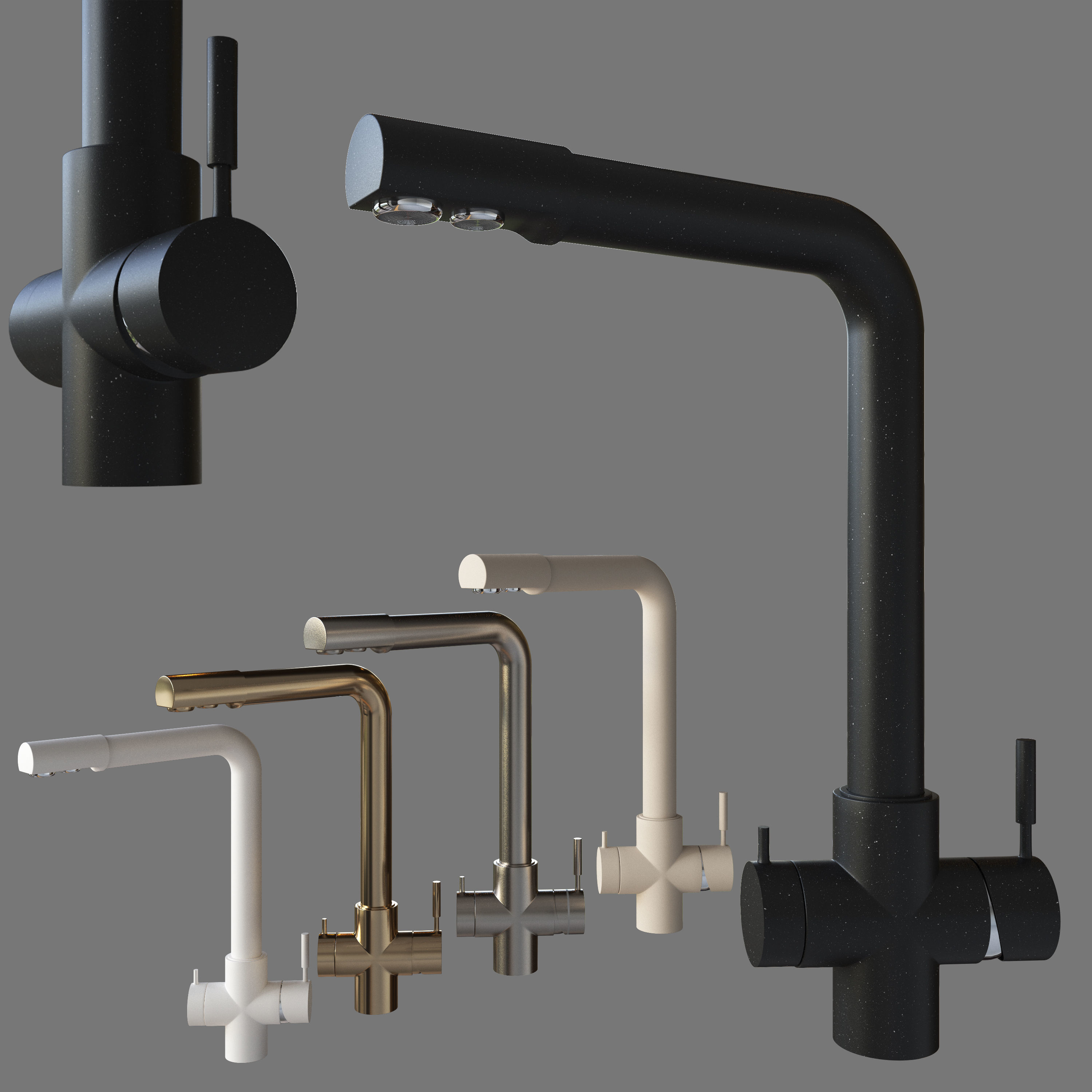 Kitchen faucet Frap 001 3D model