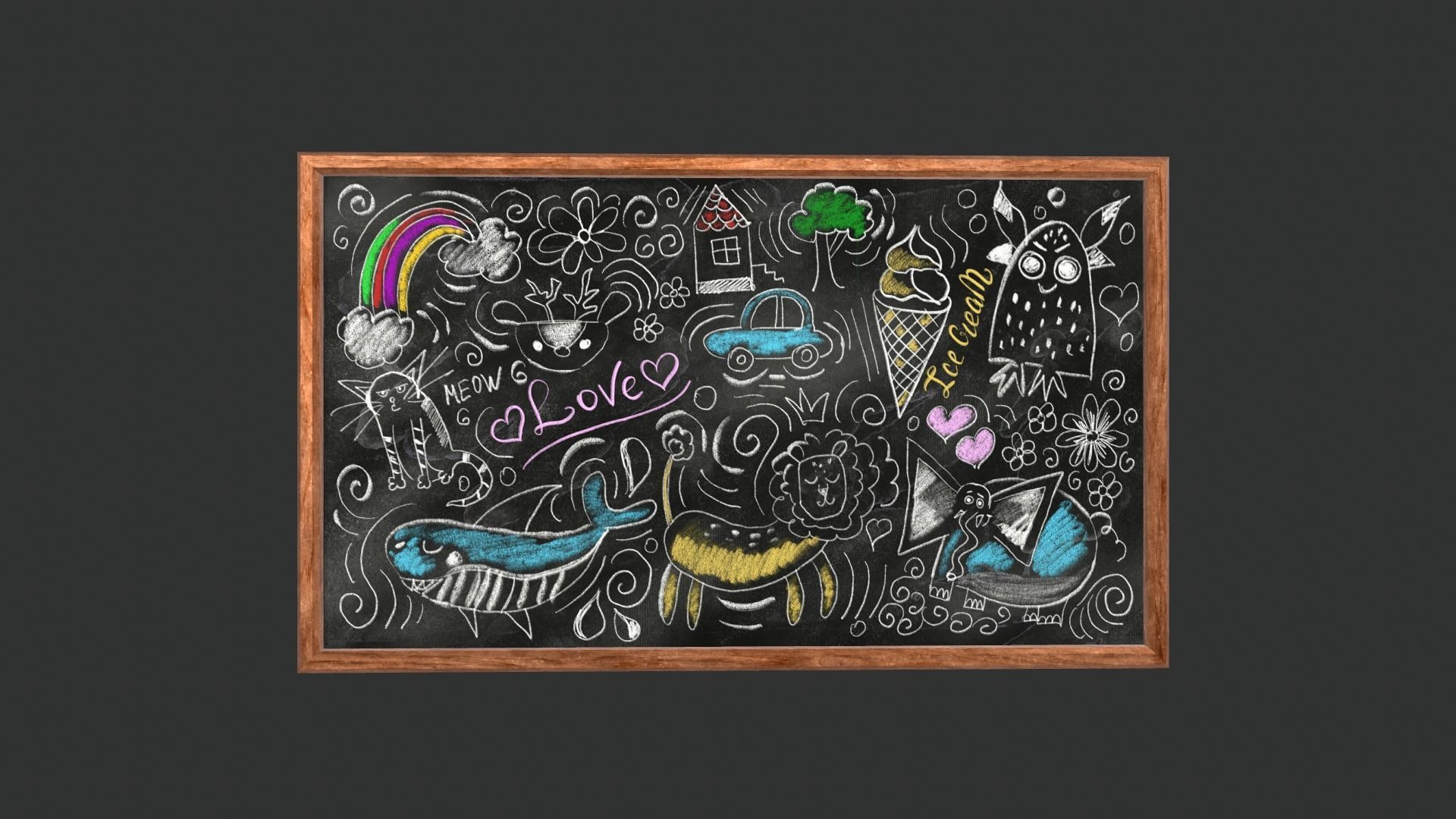 Funny Chalkboard Game Ready
