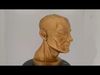 Low poly faceted Man head Sculpture  3D print model_1