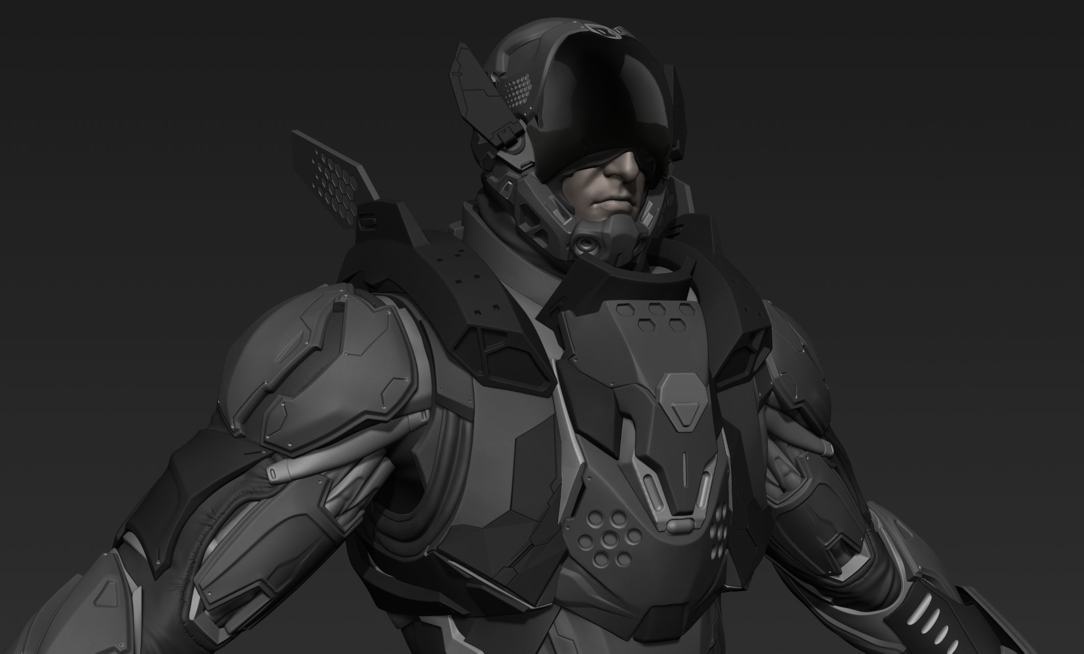 Cyberpunk Male Character Concept 3D model