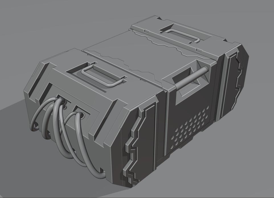 scifi military crates 3D model CGTrader