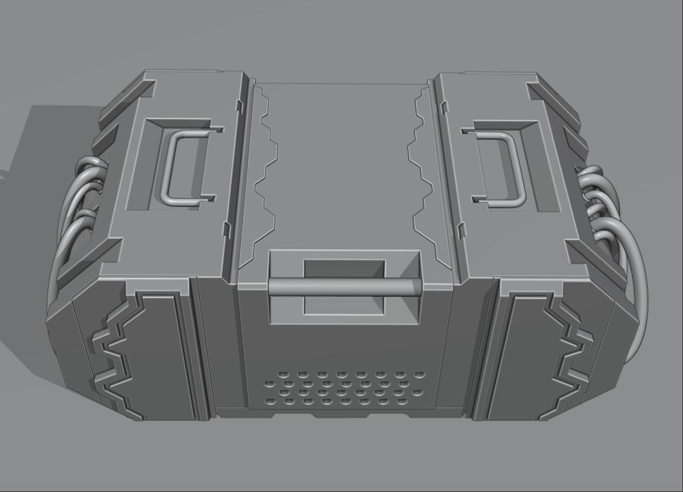 scifi military crates 3D model CGTrader