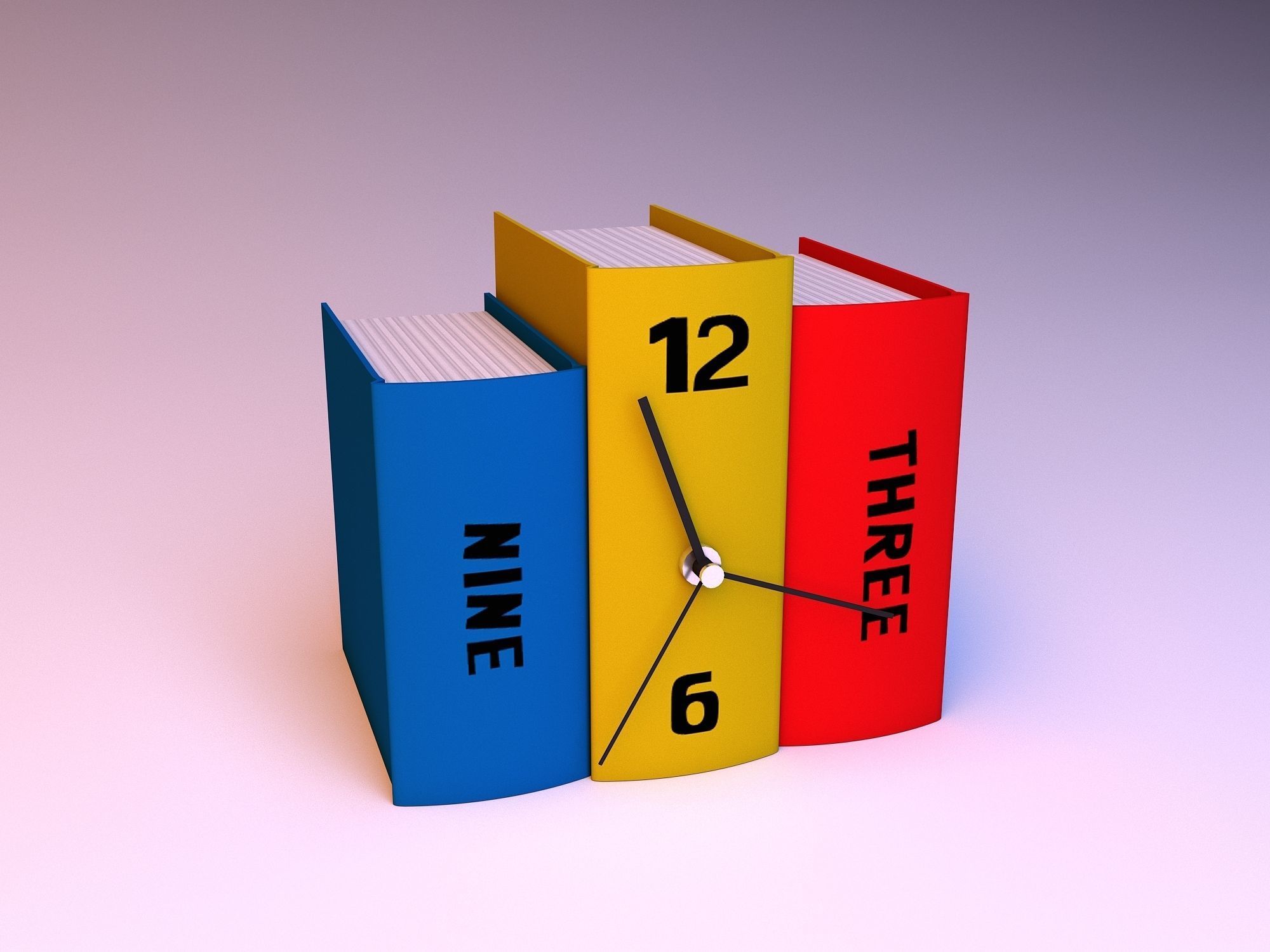 Modern book clock