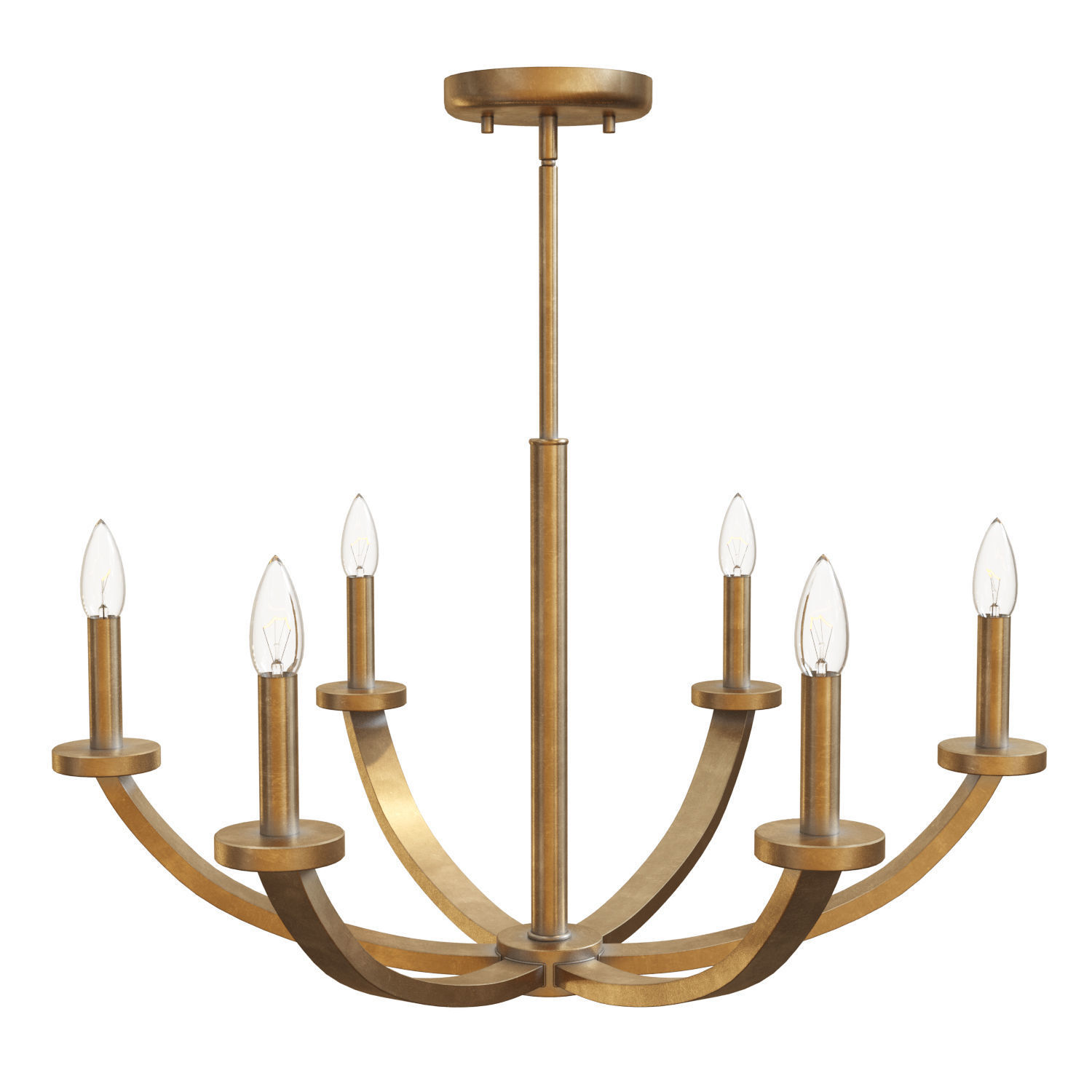 Steel Erindale 6-Light Chandelier 3D model