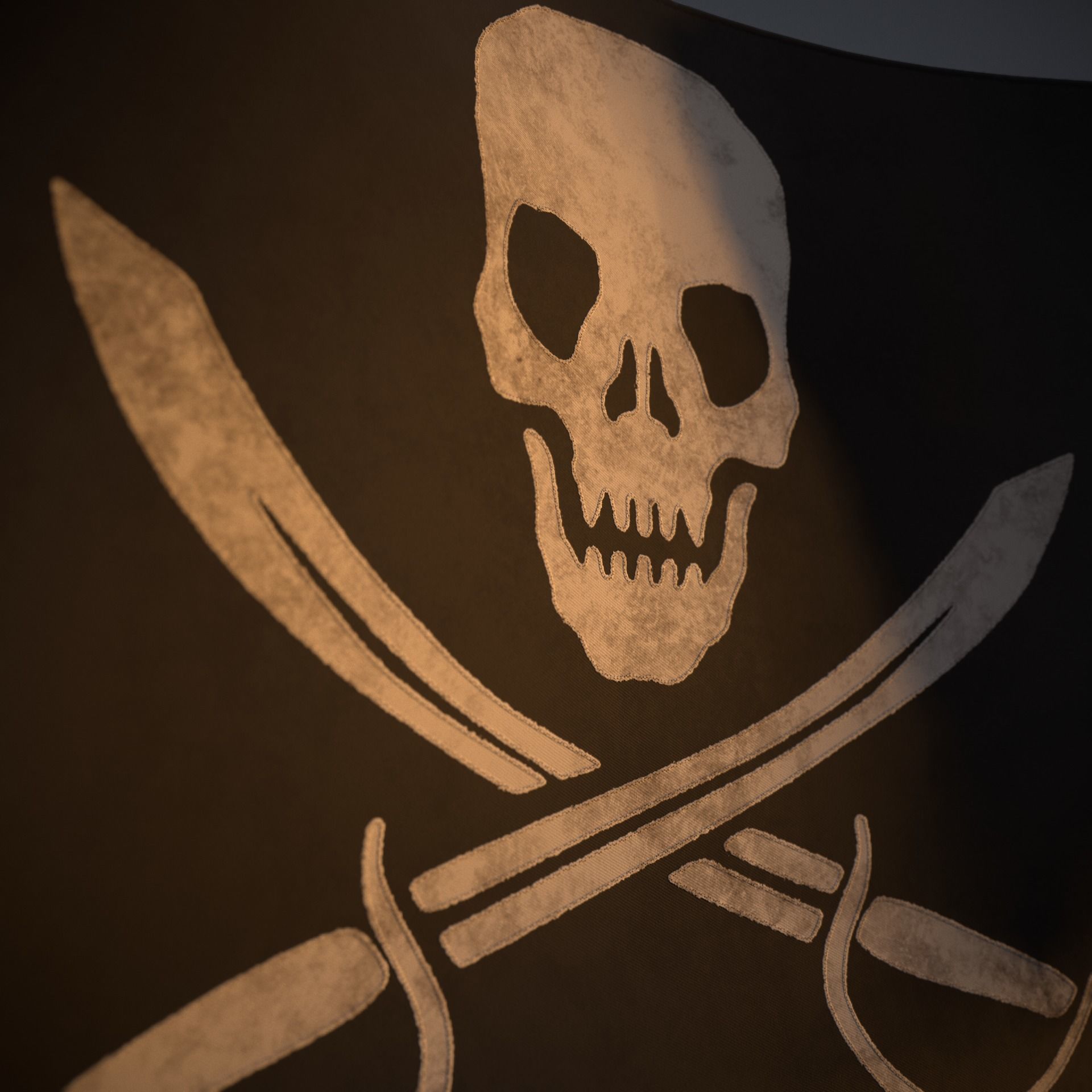 Animated Pirate Black Flag
