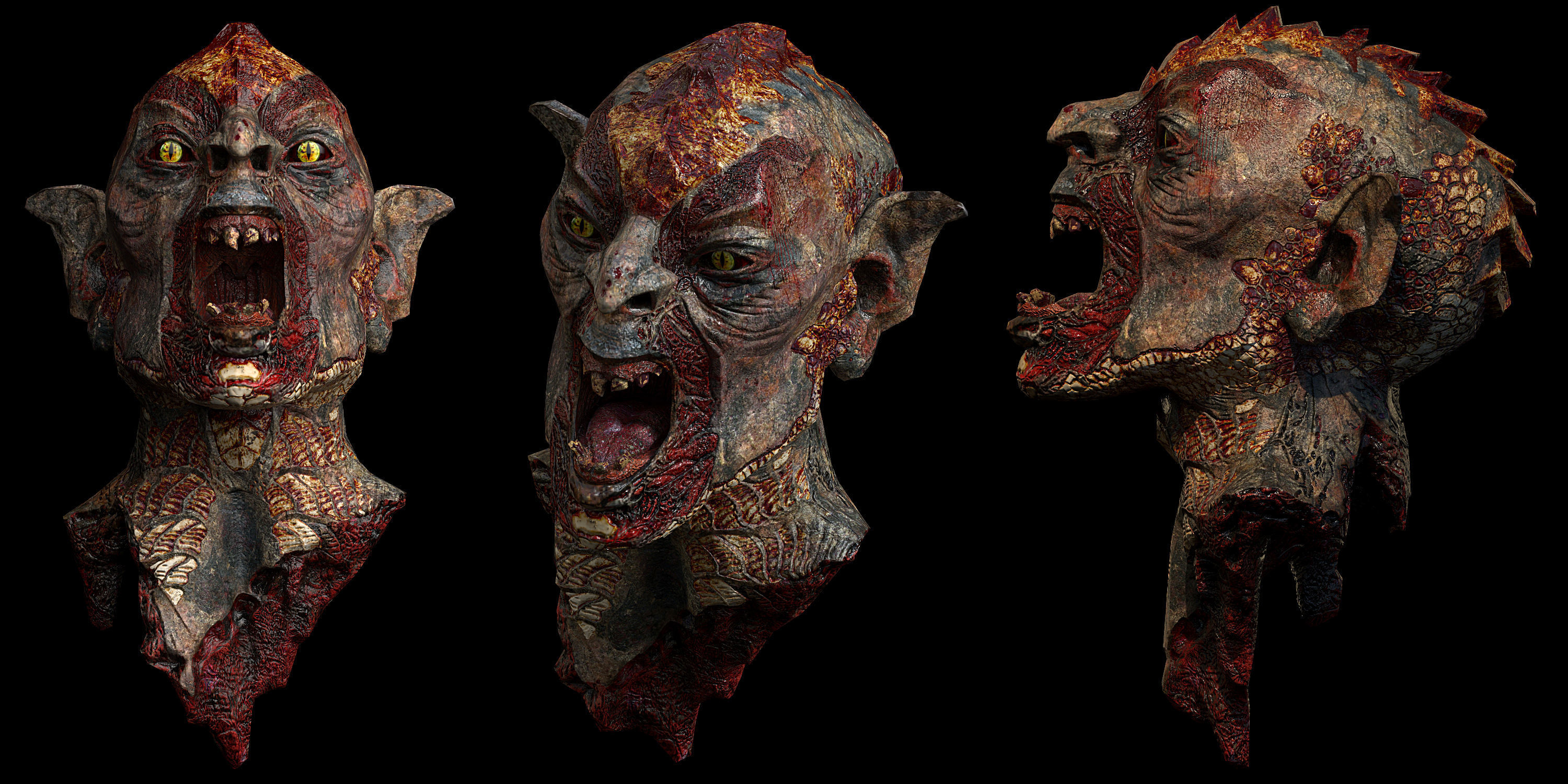 Beheaded Orc Head Gore