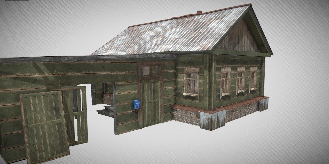 Survival old house 04 Mobile Low-poly 3D model