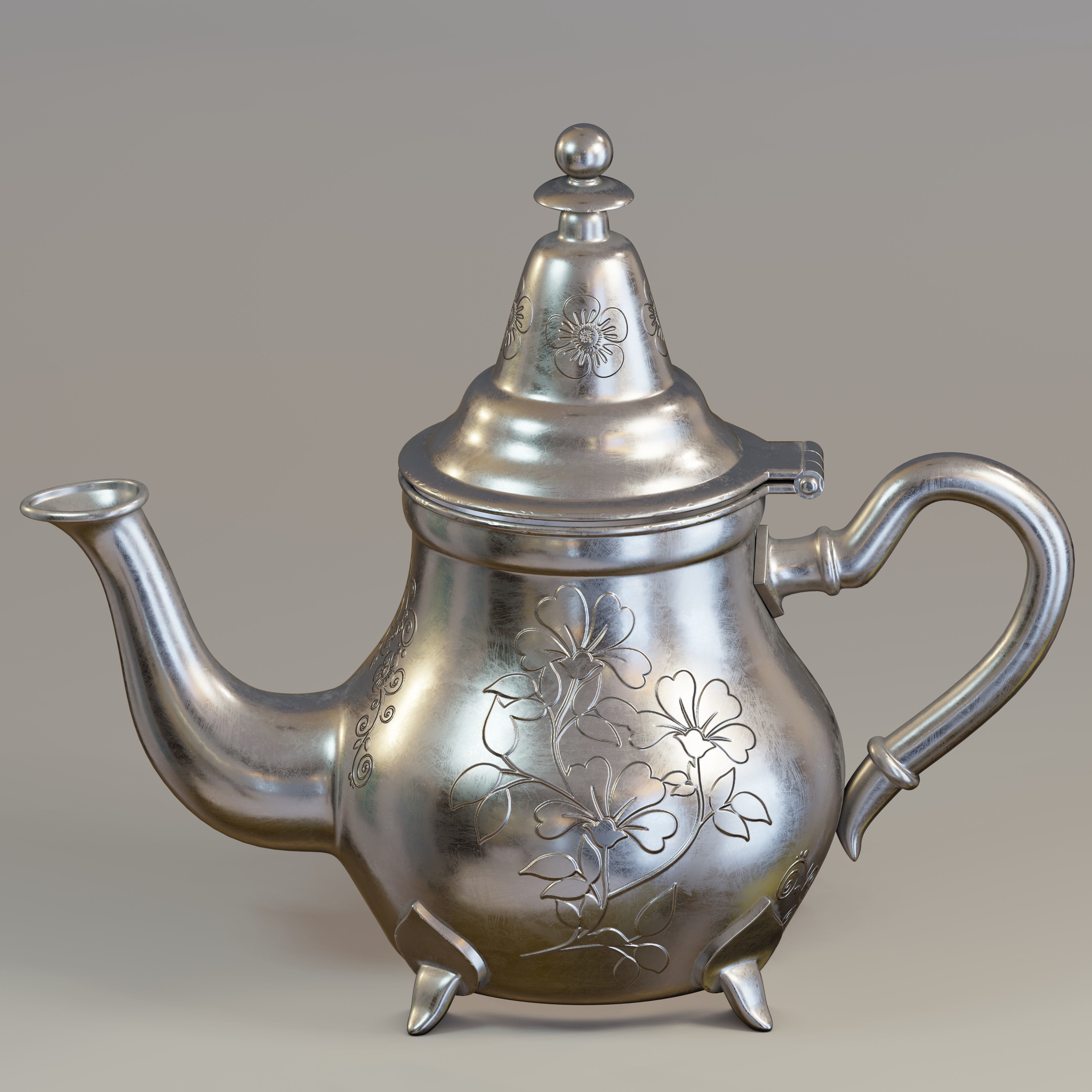 Moroccan teapot 3D model CGTrader