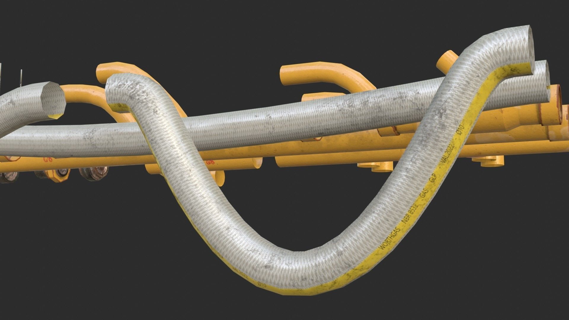 3D model Modular Pipes - Gas Pipeline VR / AR / low-poly | CGTrader