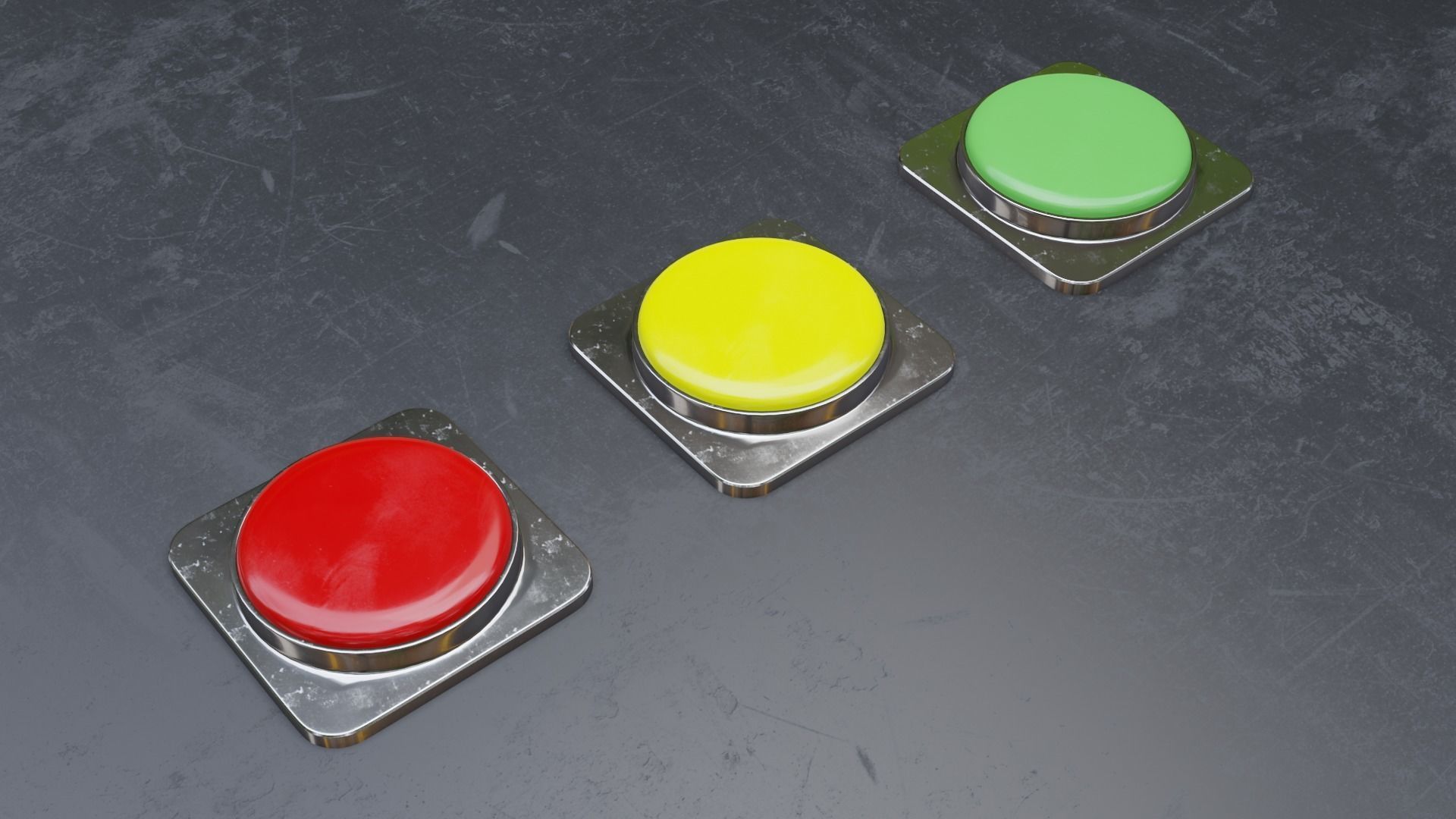 push button free 3D model CGTrader