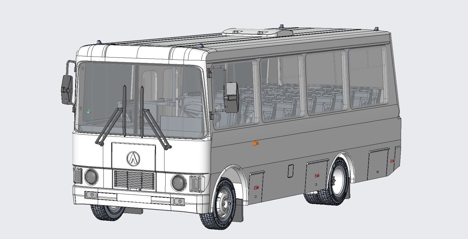 3D print Bus LAZ A073 USSR M 43