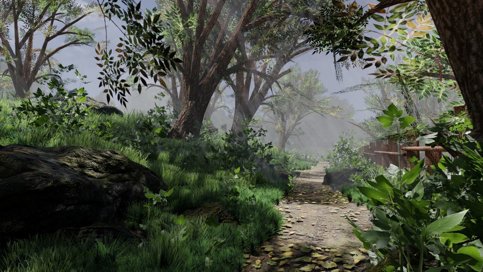 Forest path Scene 3D model