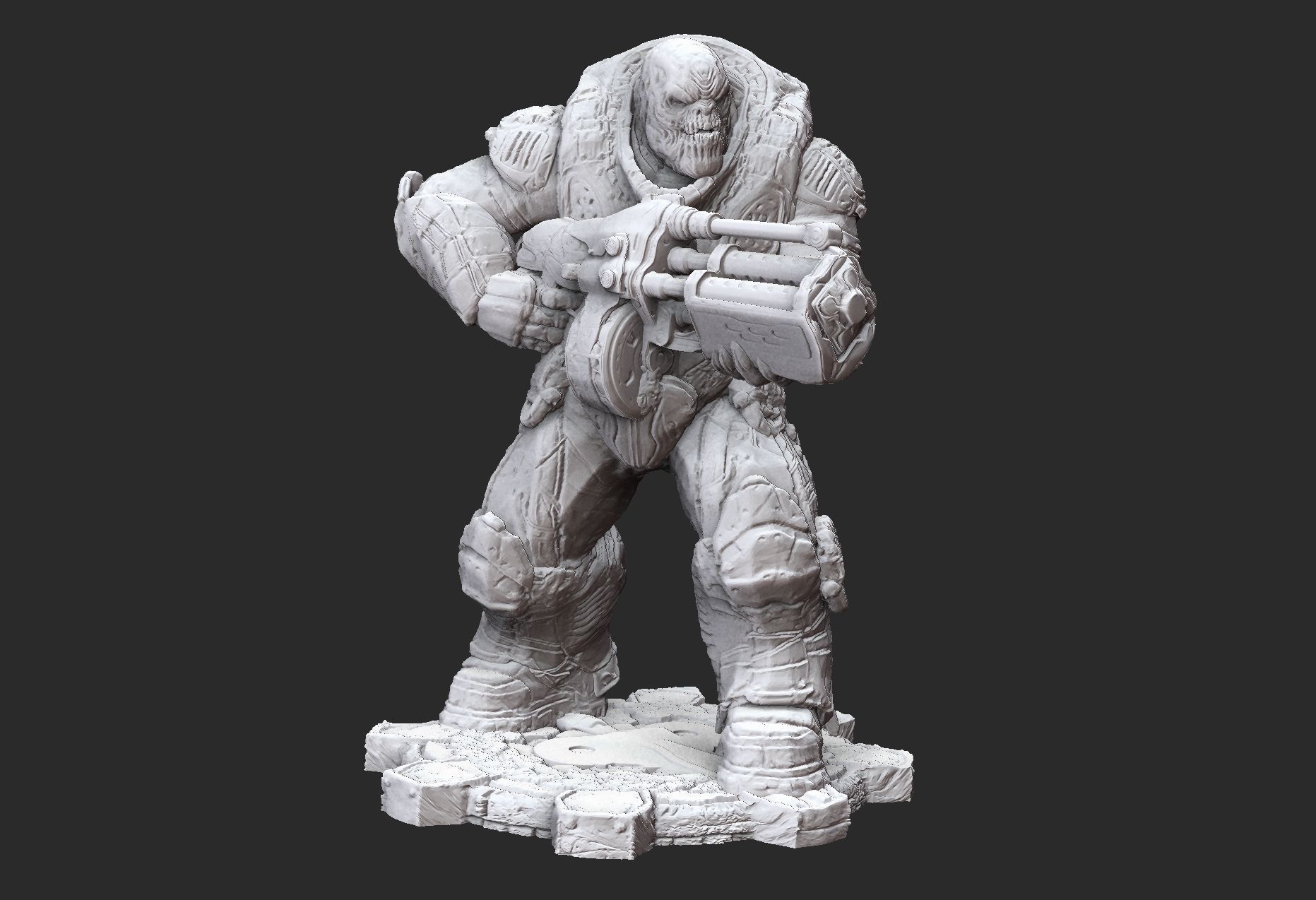 Boomer Gears of War 3D Model STL File 3D Print 3D model 3D printable STL