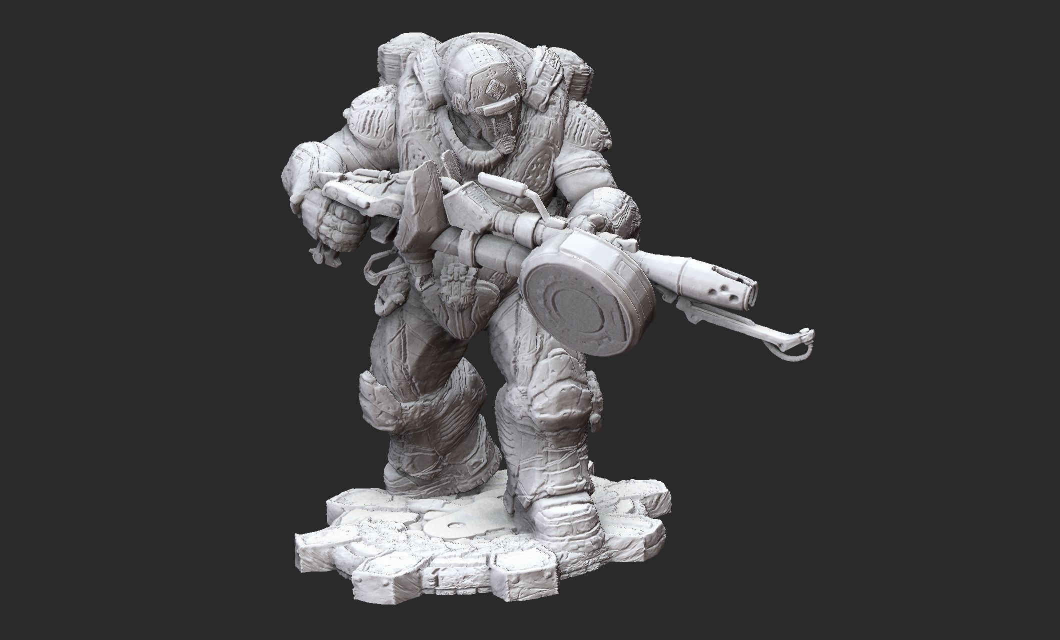 Boomer Flamer Gears of War 3D Model STL File 3D Print