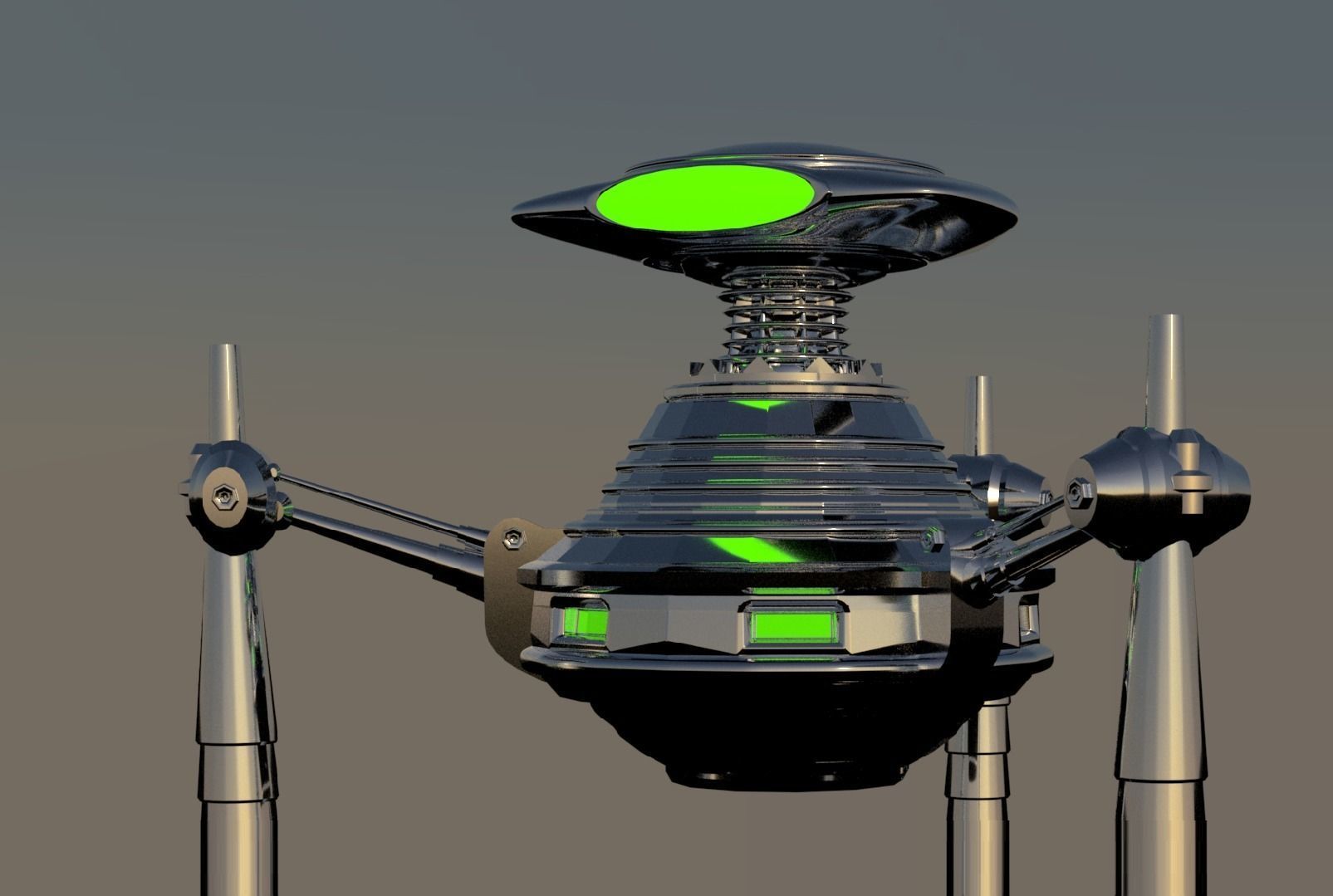 3D Alien Tripod CGTrader