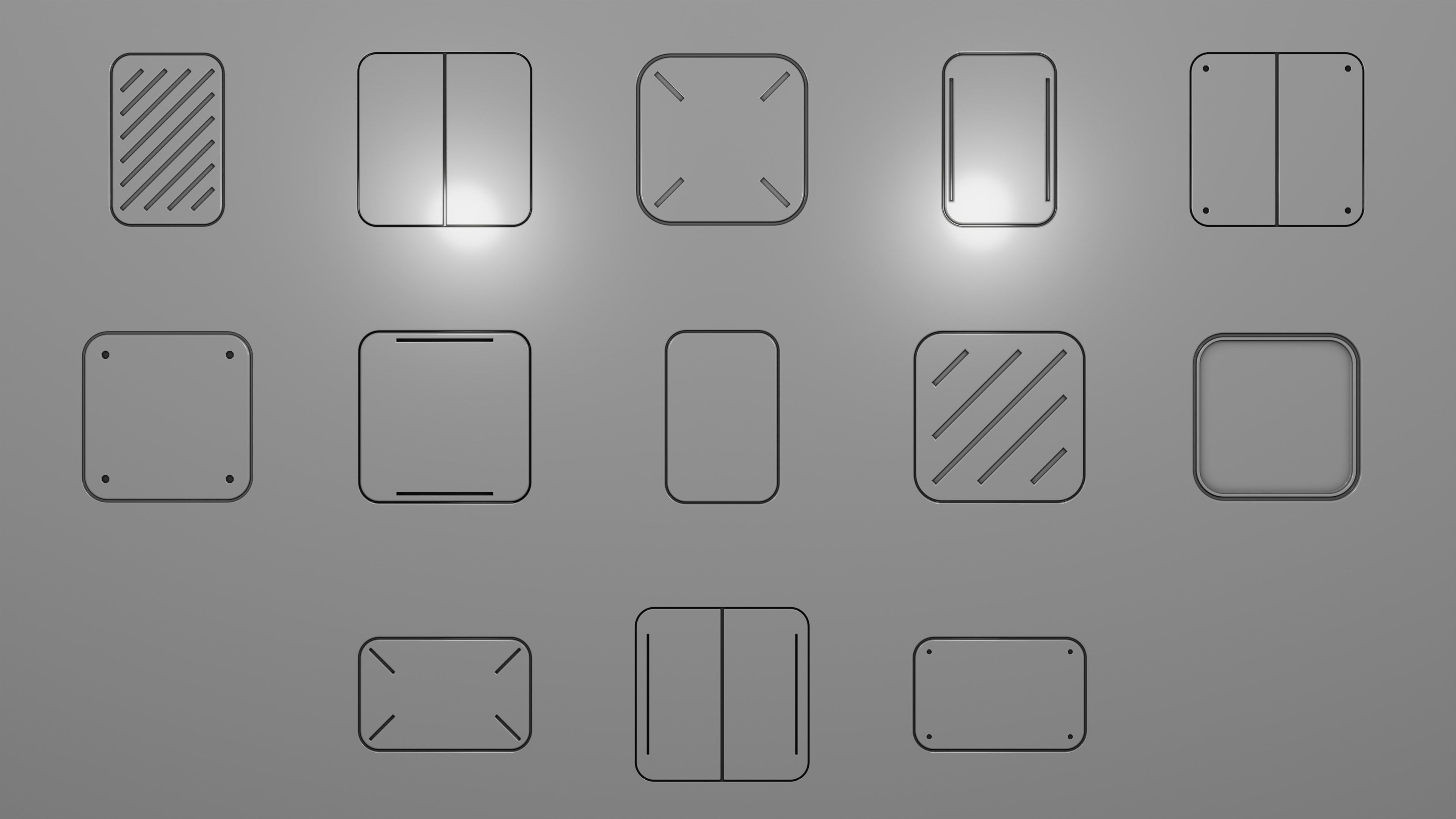 Simple Decals Pack Texture Simple Panels - Decal Pack VR / AR / low-poly | CGTrader