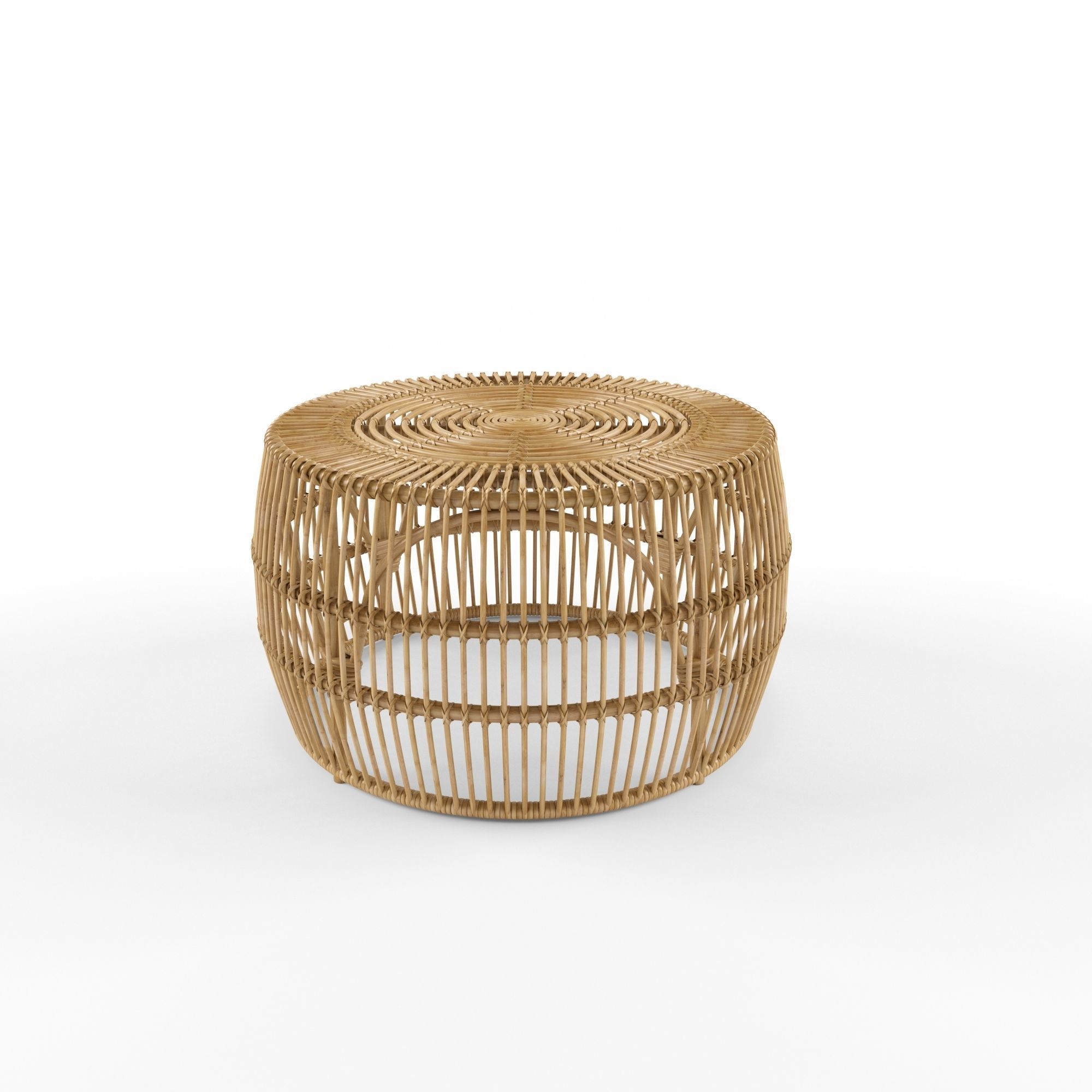 Pyronia Rattan Cage Coffee Table Natural 3D model CGTrader