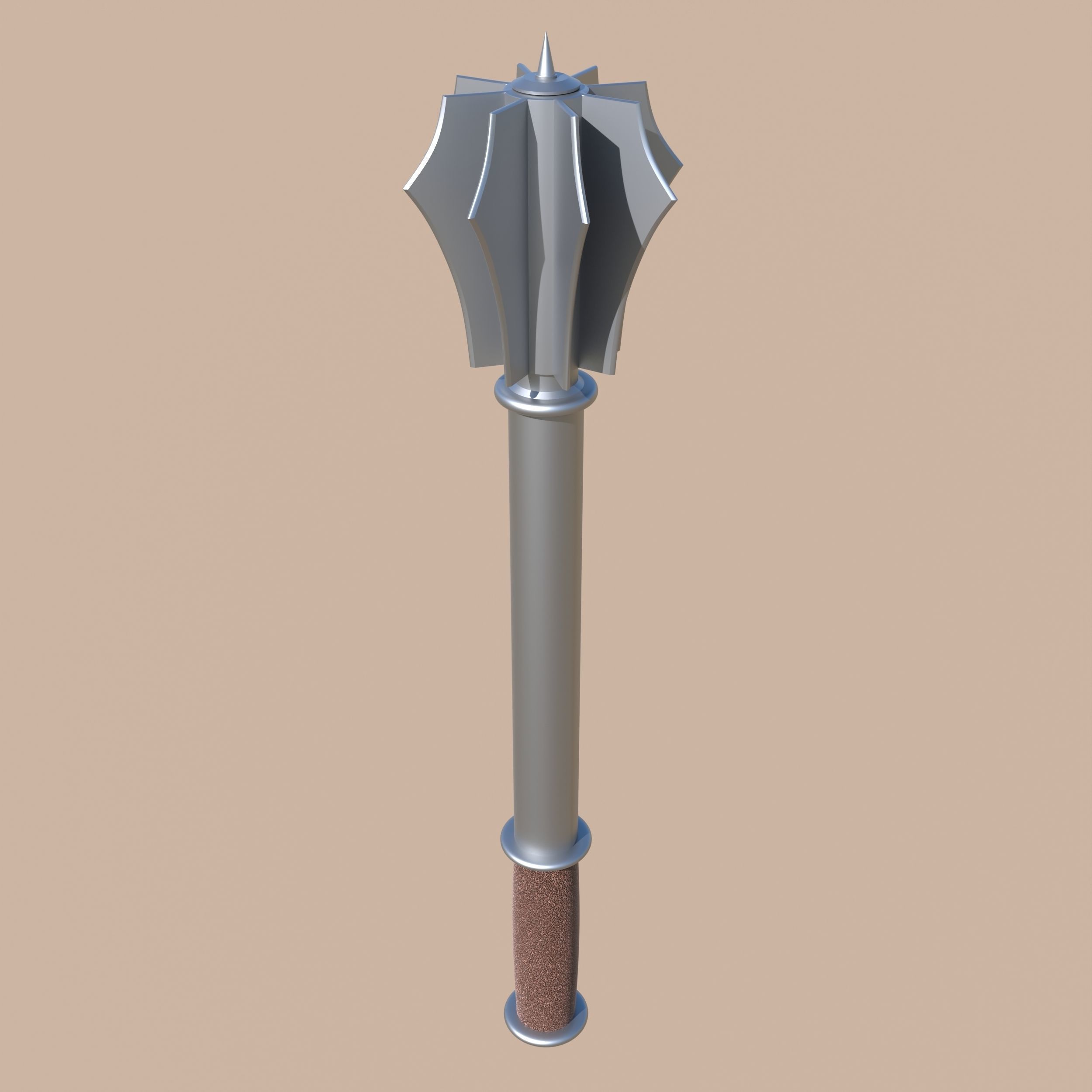 Steel Club Mace Blunt Weapon free VR / AR / lowpoly 3D model CGTrader