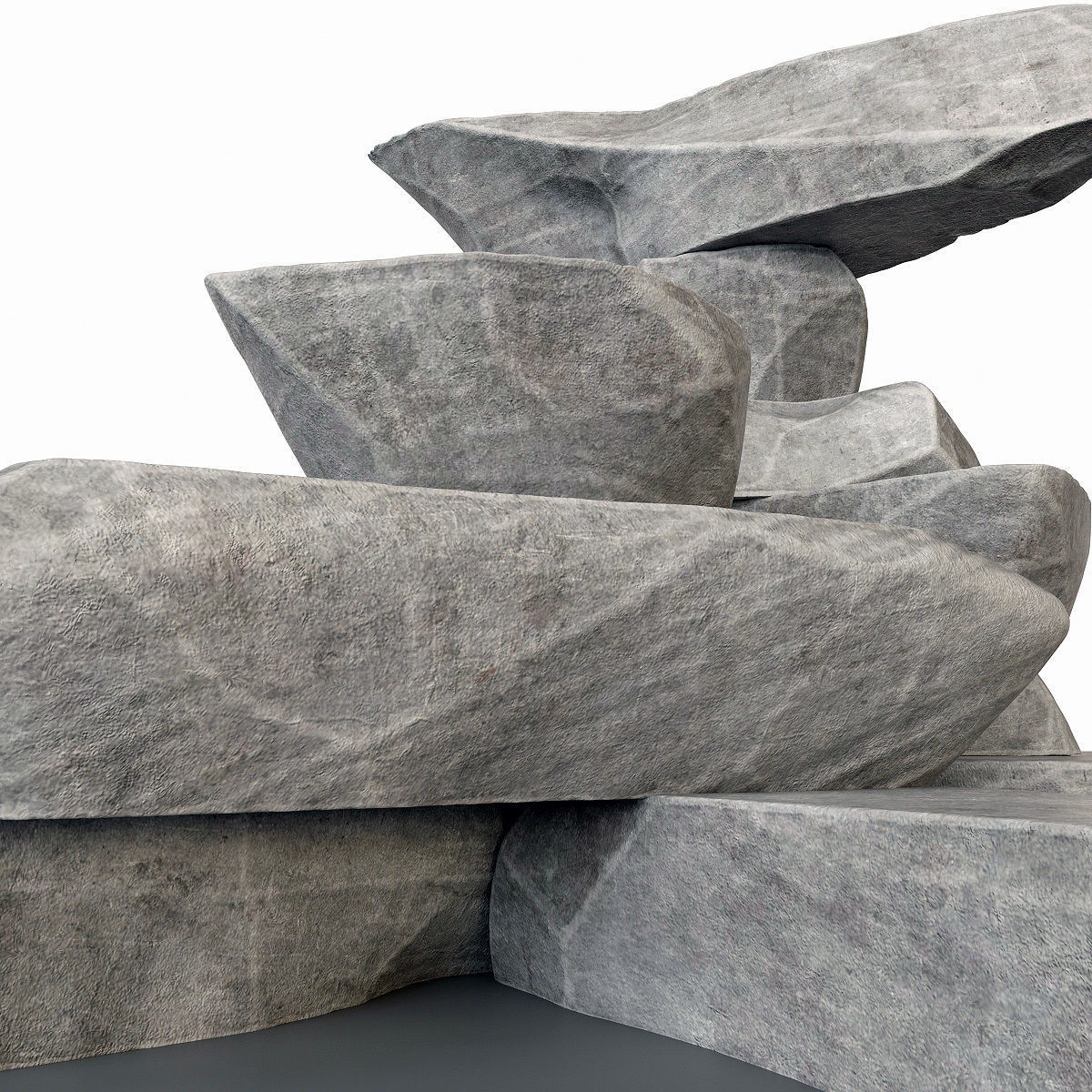 Rock stone plate splinter n1 3D model | CGTrader