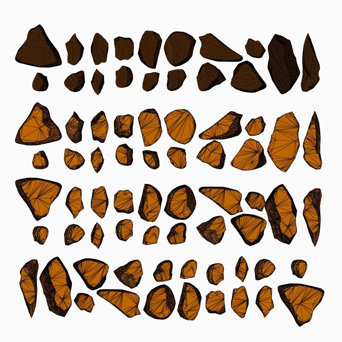 Rock stone plate splinter n1 3D model | CGTrader