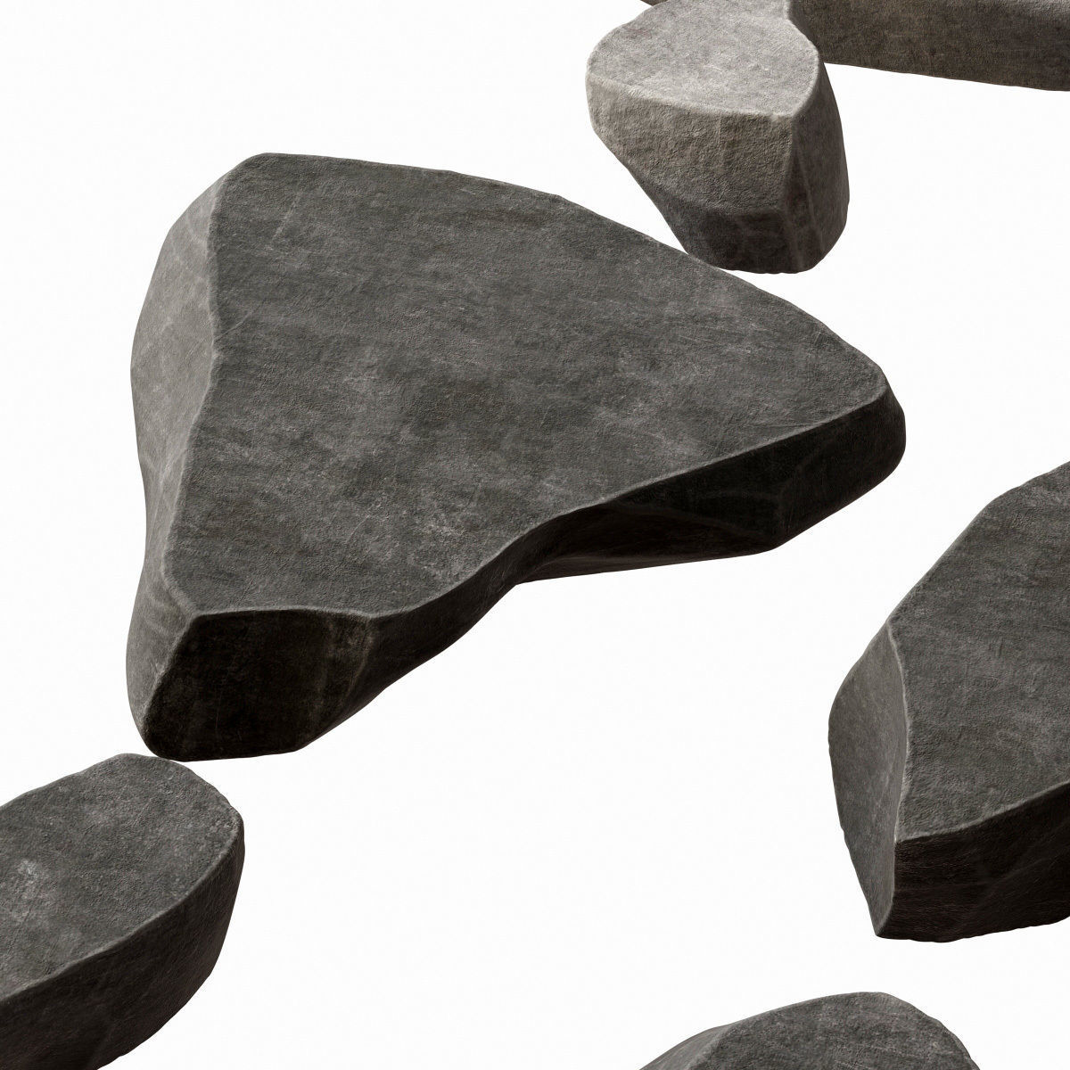 Rock stone plate splinter n1 3D model | CGTrader
