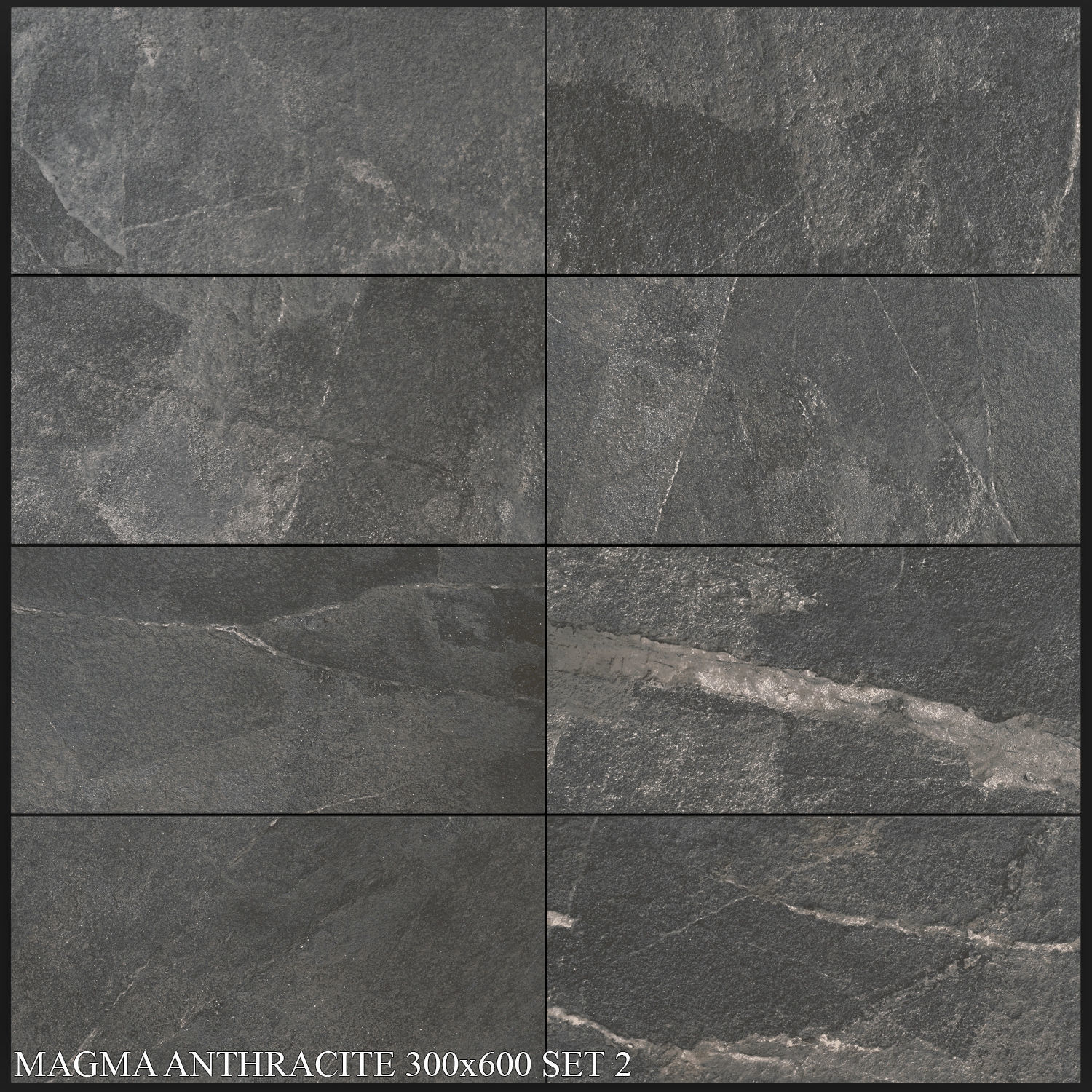 Yurtbay Seramik Magma Anthracite 300x600 Set 2 3D model