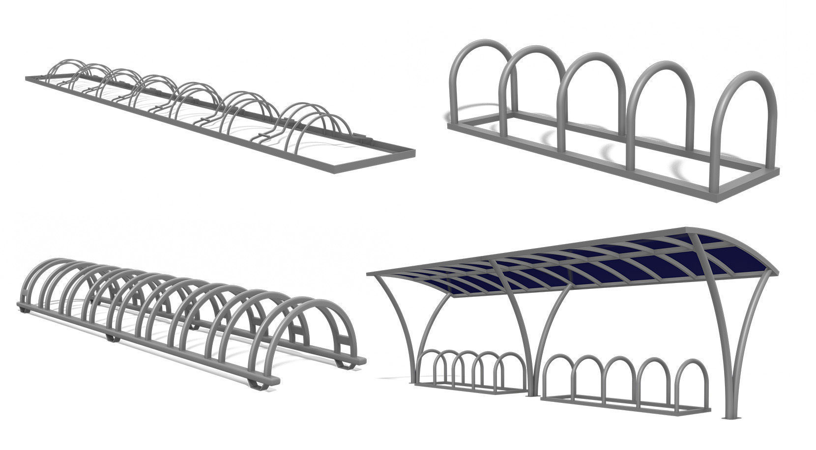 3D model Bicycle Rack Set CGTrader