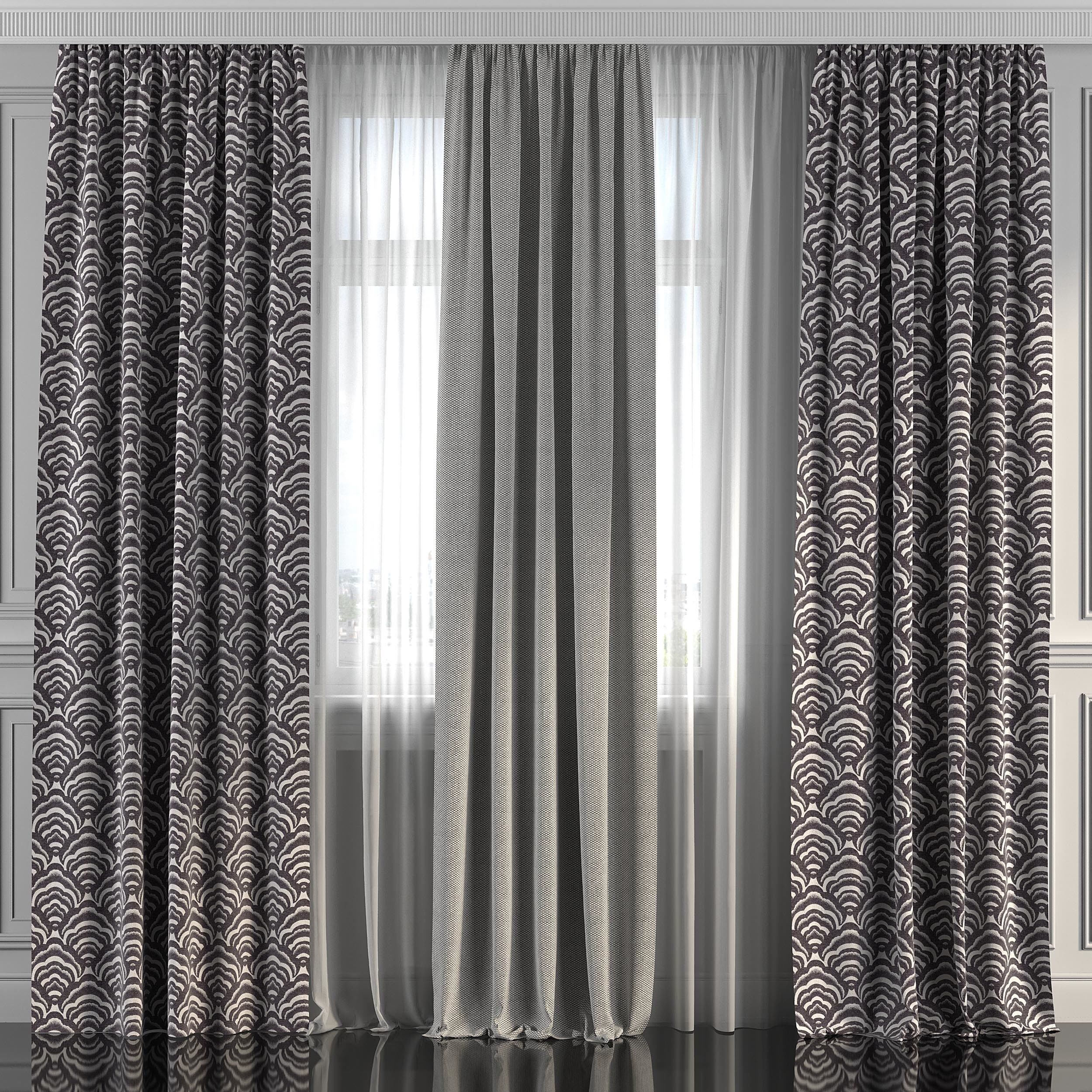 Curtain Set 232 3D model