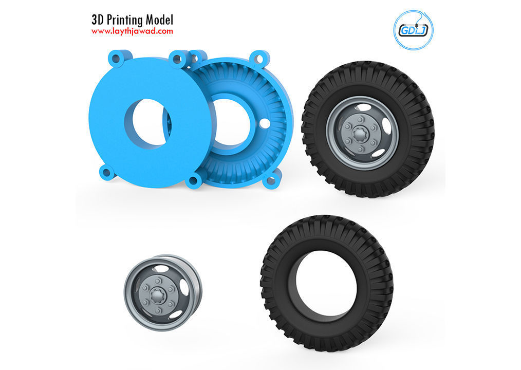 3D printable model Truck Tire Mold With Wheel rc CGTrader