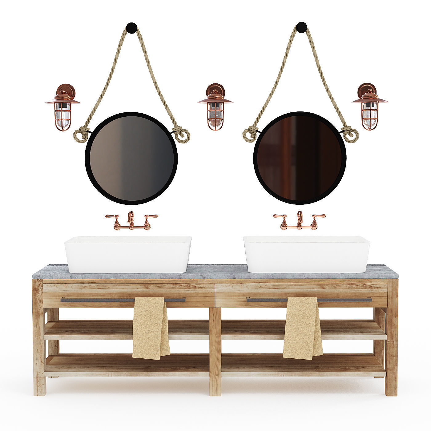 Loft bath set 3D model