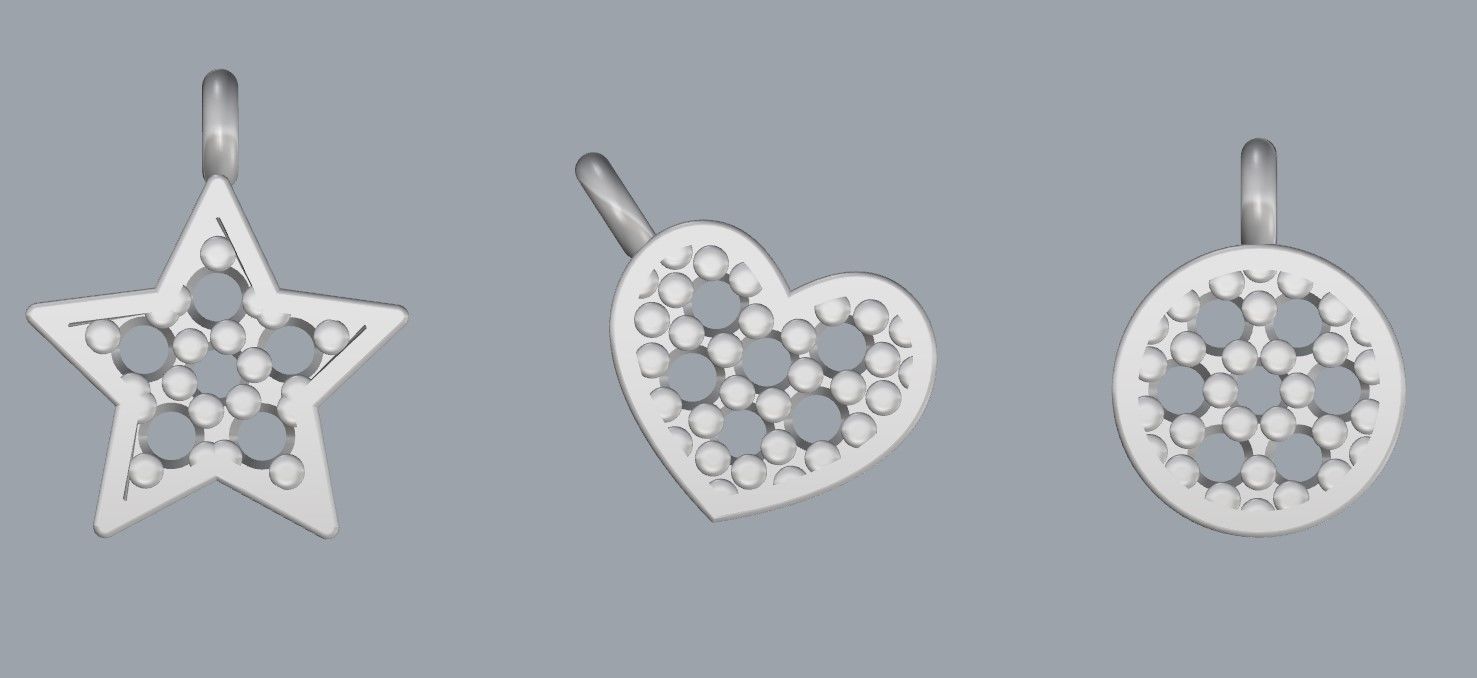 Small jewellery charms 3D model 3D printable | CGTrader