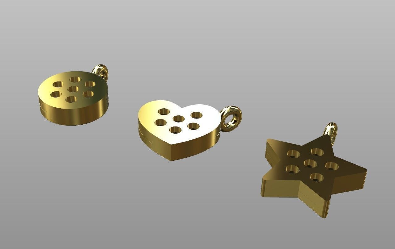Small jewellery charms 3D model 3D printable | CGTrader