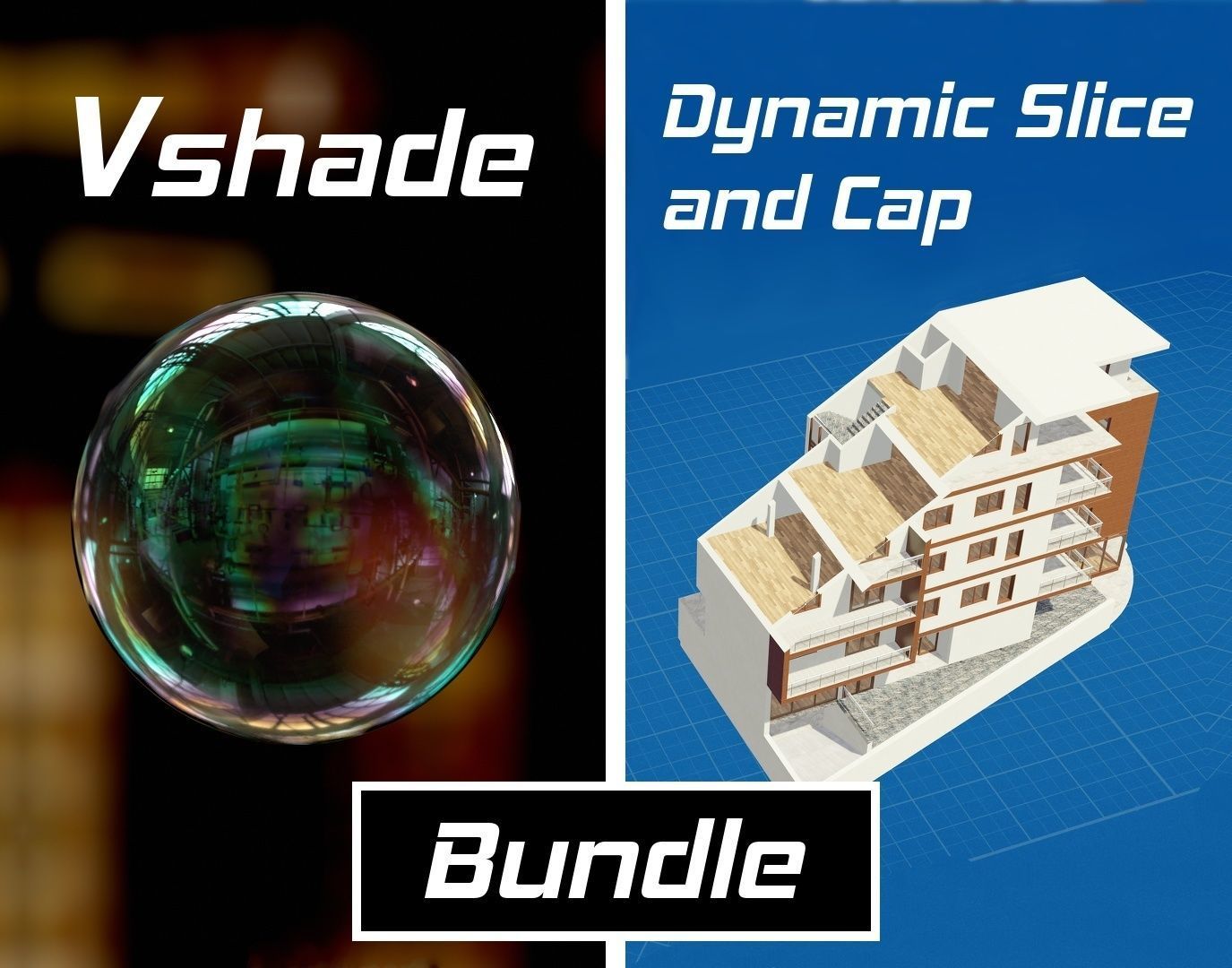 VSHADE and DYNAMIC SLICE AND CAP for Blender