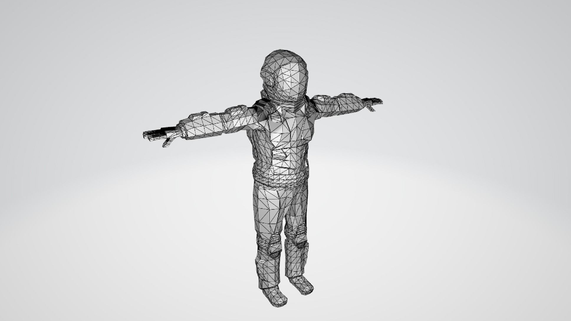 3d Model Astronaut Low Poly Model Vr Ar Low Poly Cgtrader 