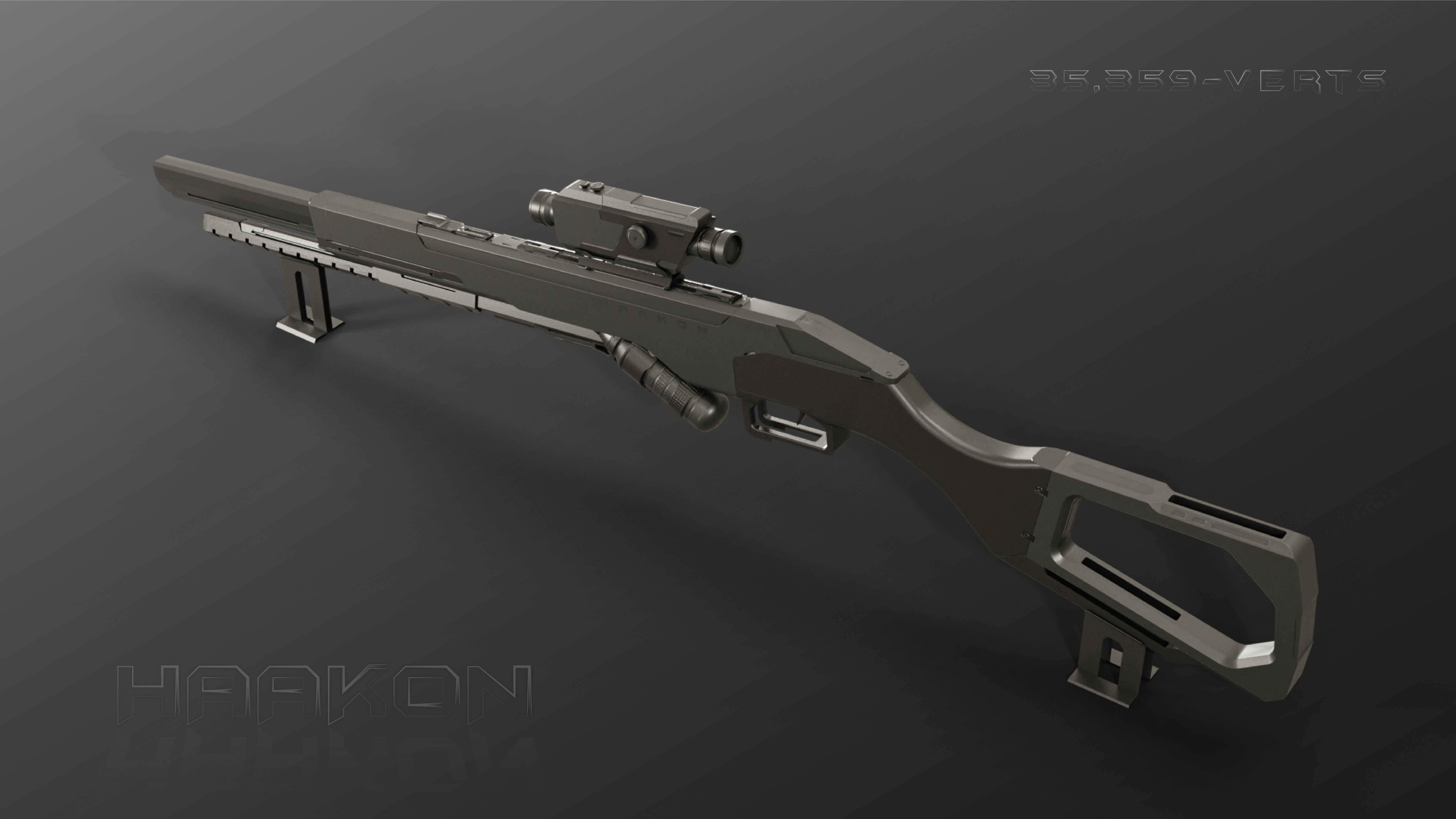 3D model HAAKON GUN Game Asset VR / AR / lowpoly CGTrader