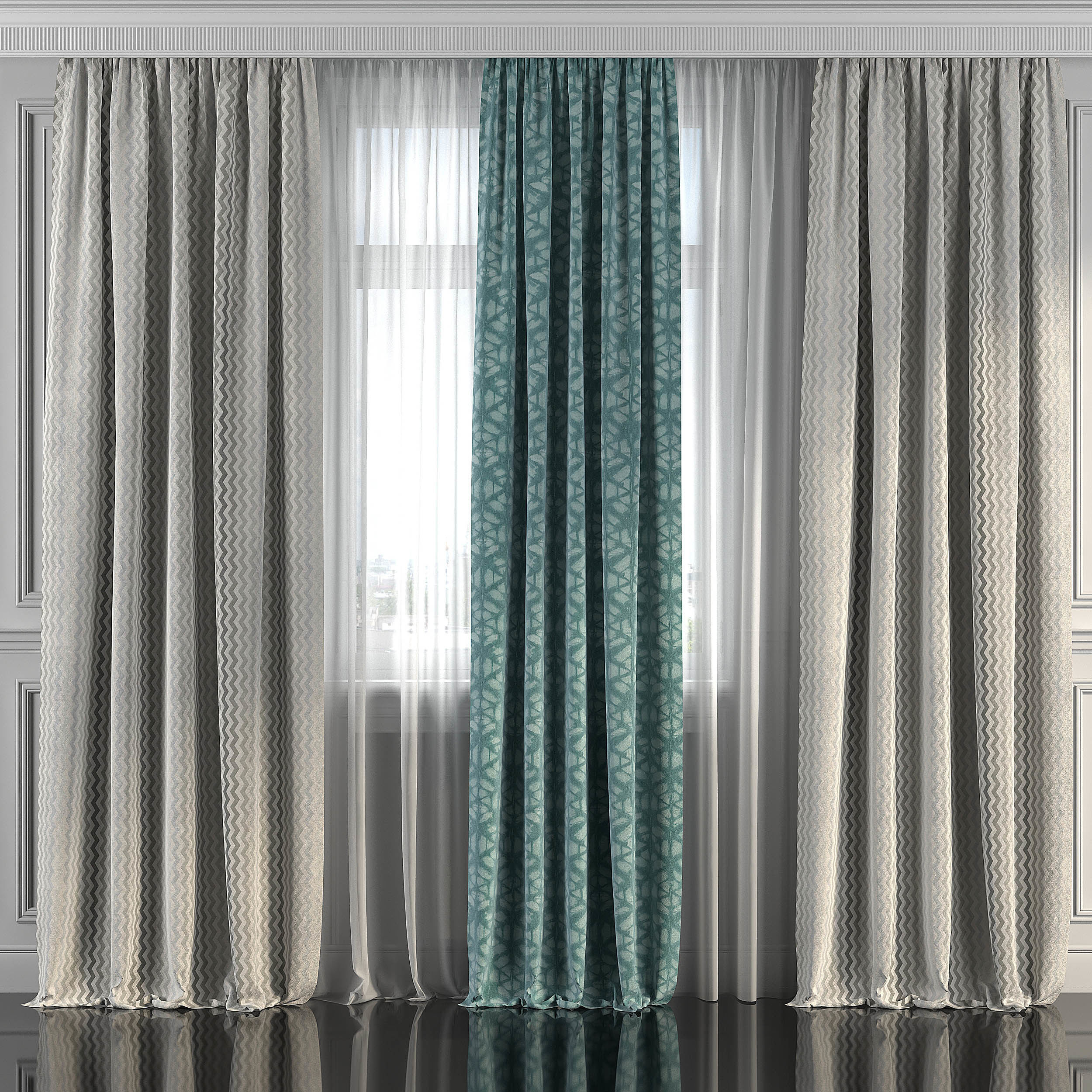 Curtain Set 260 3D model