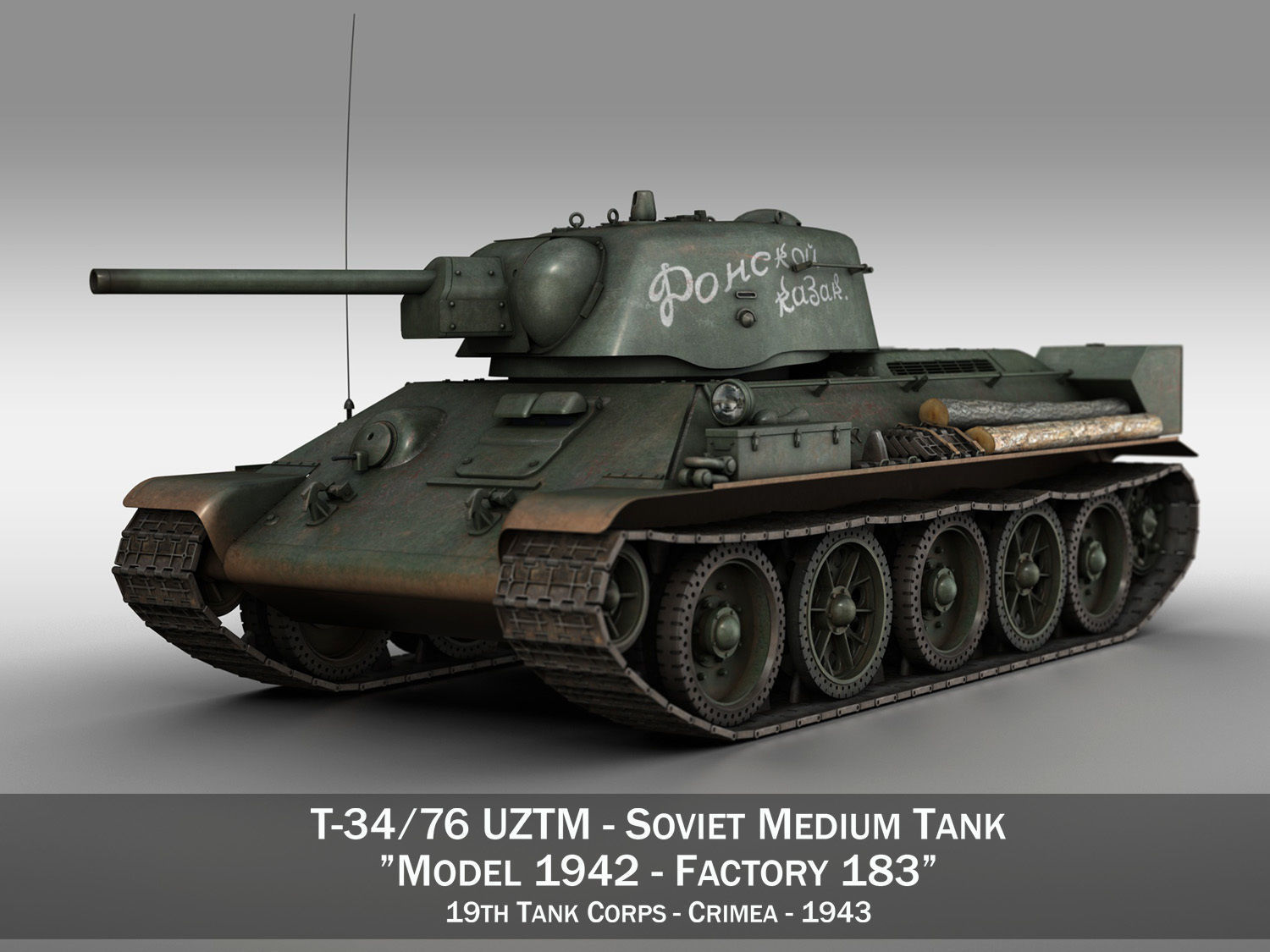 T-34-76 UZTM- Model 1942 - Soviet tank - 19 Tank Corps