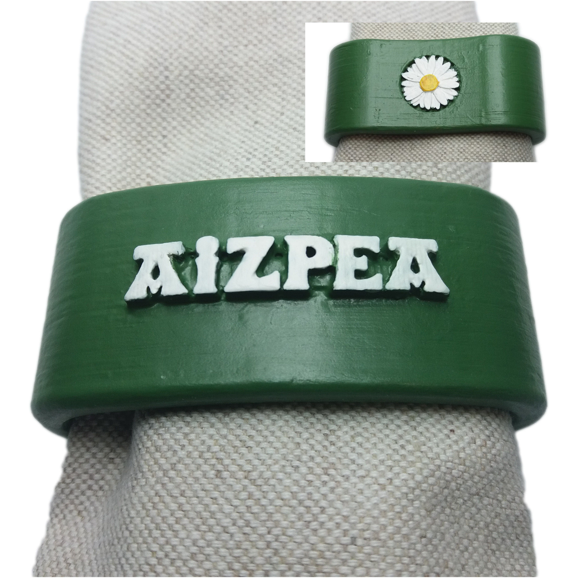 AIZPEA 3D Napkin Ring with daisy