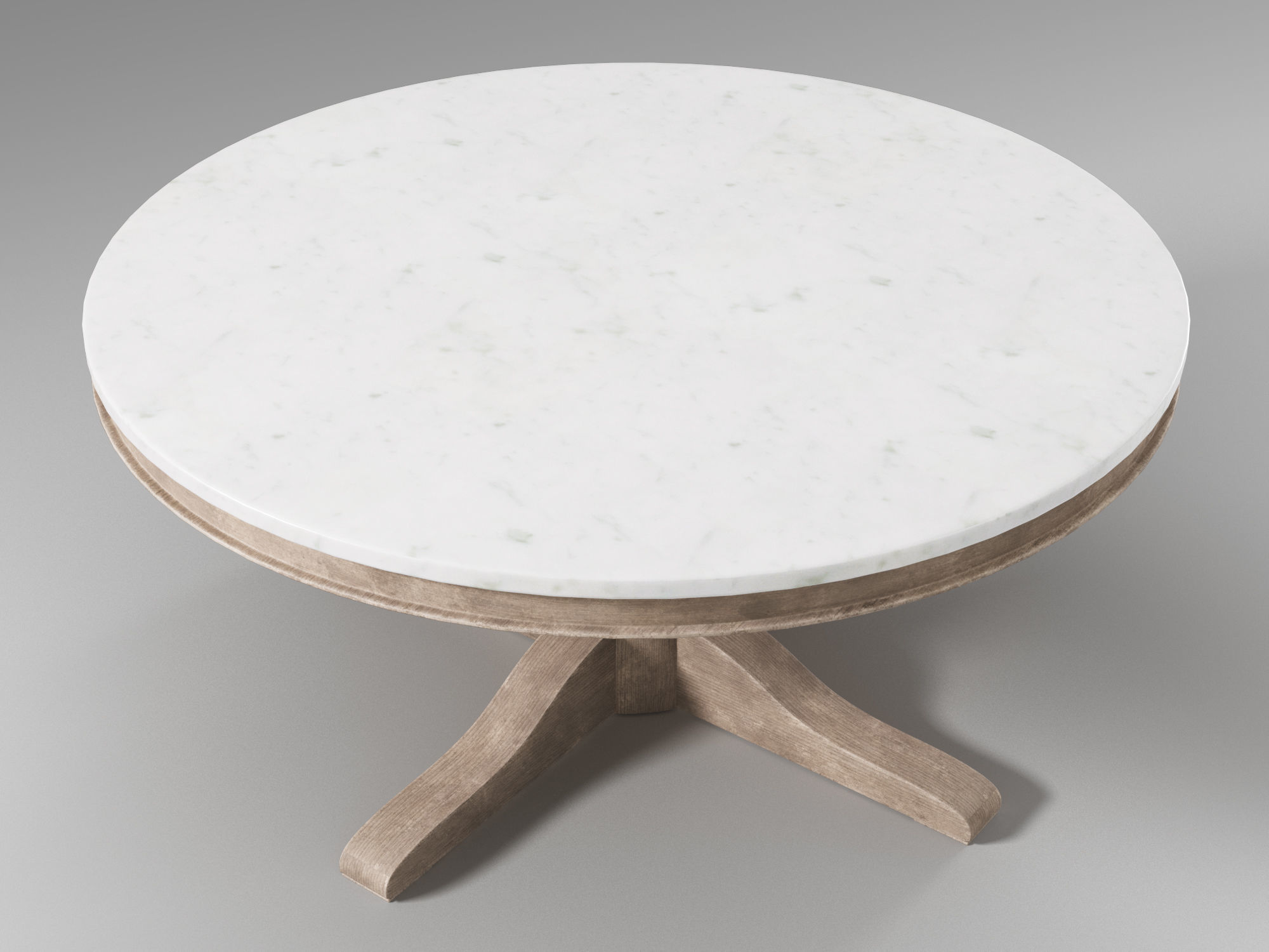 Pottery Barn Alexandra 39inch Round Marble Coffee Table 3D model