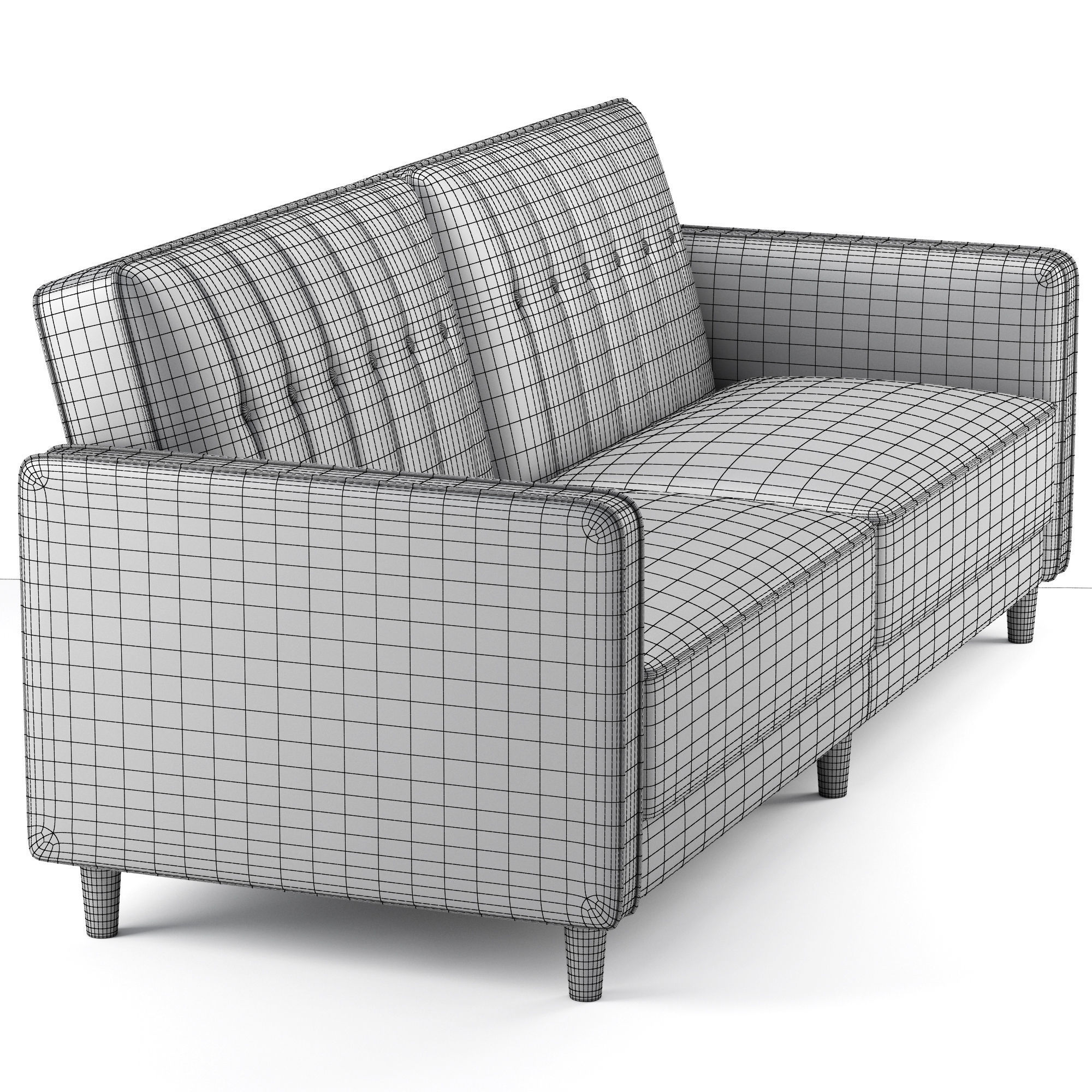 Dhp Pin Tufted Transitional Futon 3D model CGTrader