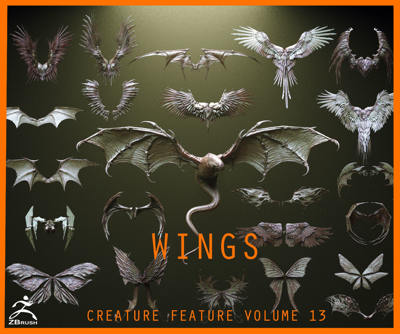 WINGS - 33 CREATURES MESHES
