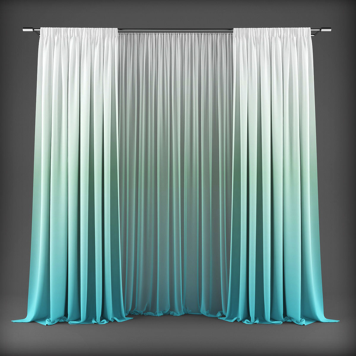 Curtain Low-poly 3D model