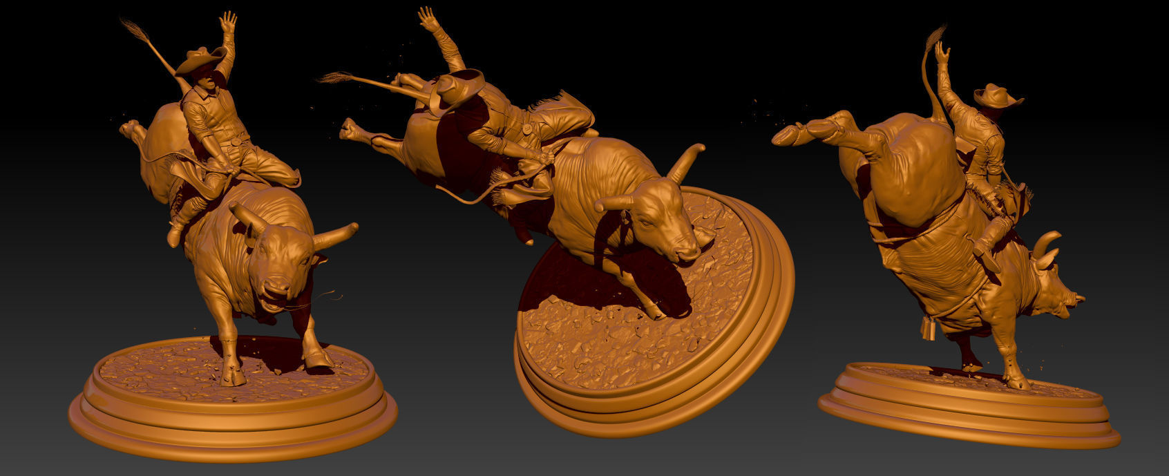 Bull fighting STL - OBJ - ZTL file
