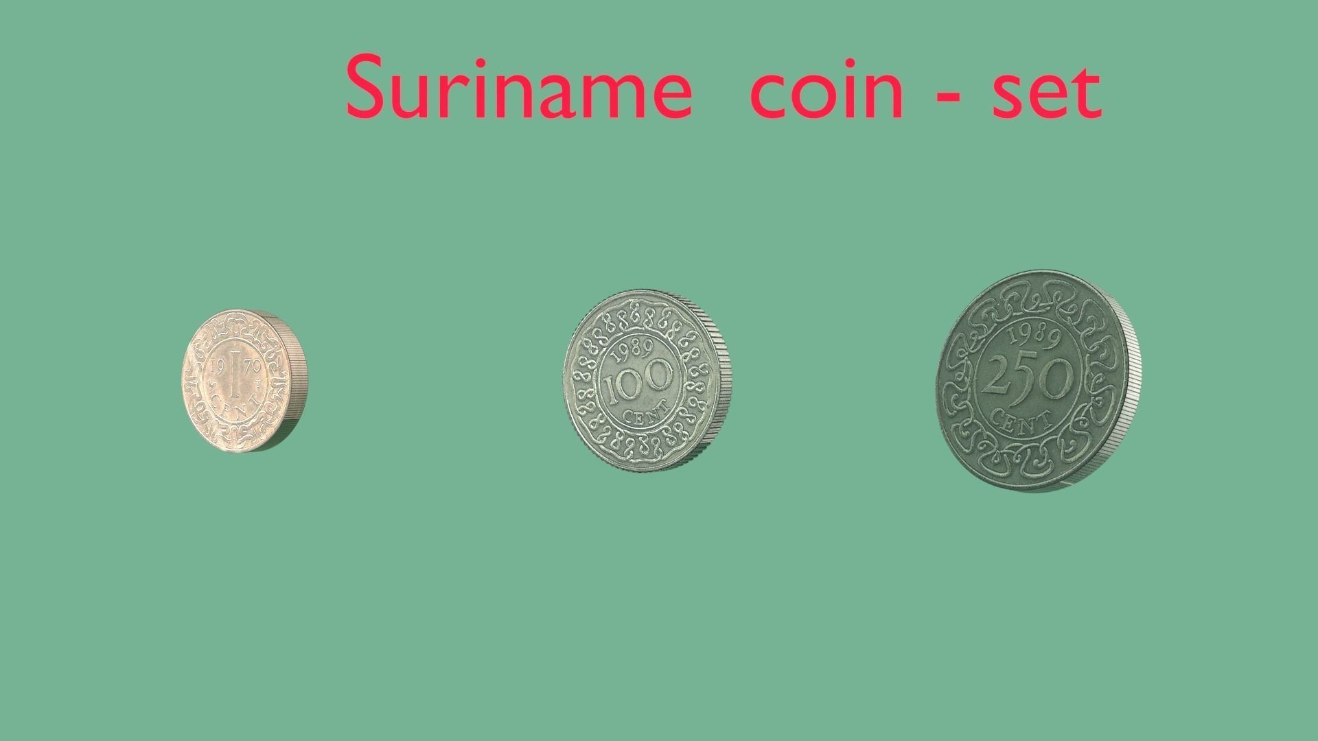 Suriname coin - set model