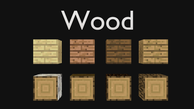 Blender Minecraft Wooden Planks and Logs C... free 3D ...