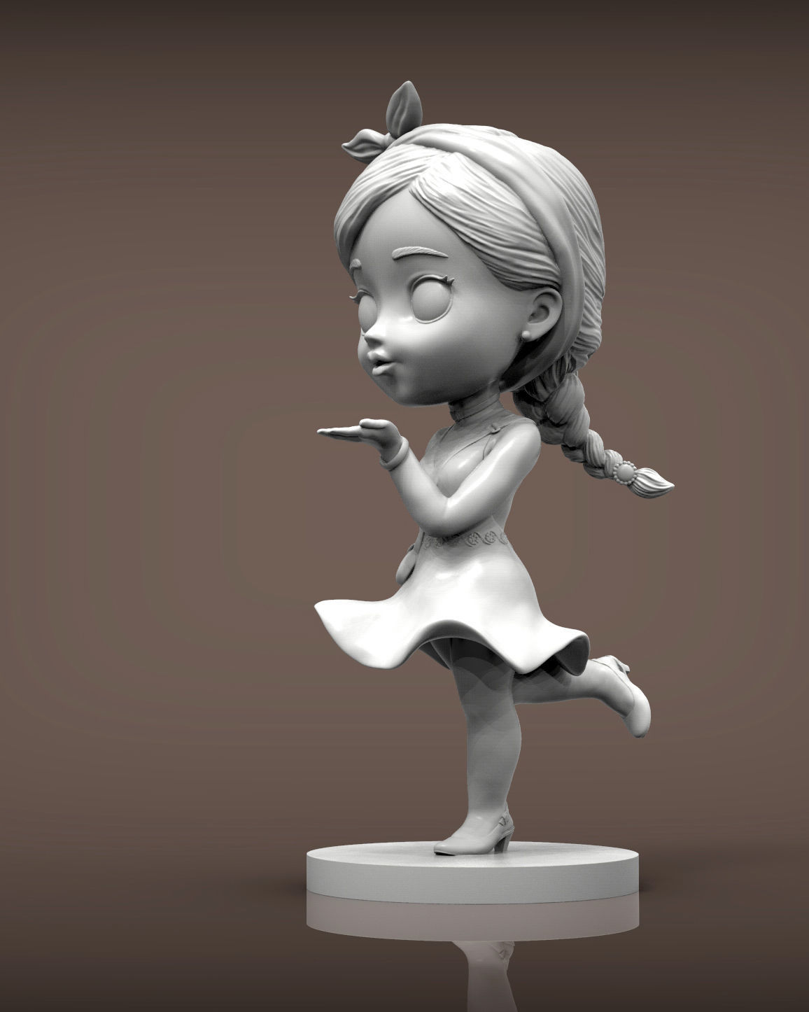 anime girl 3D model 3D printable | CGTrader